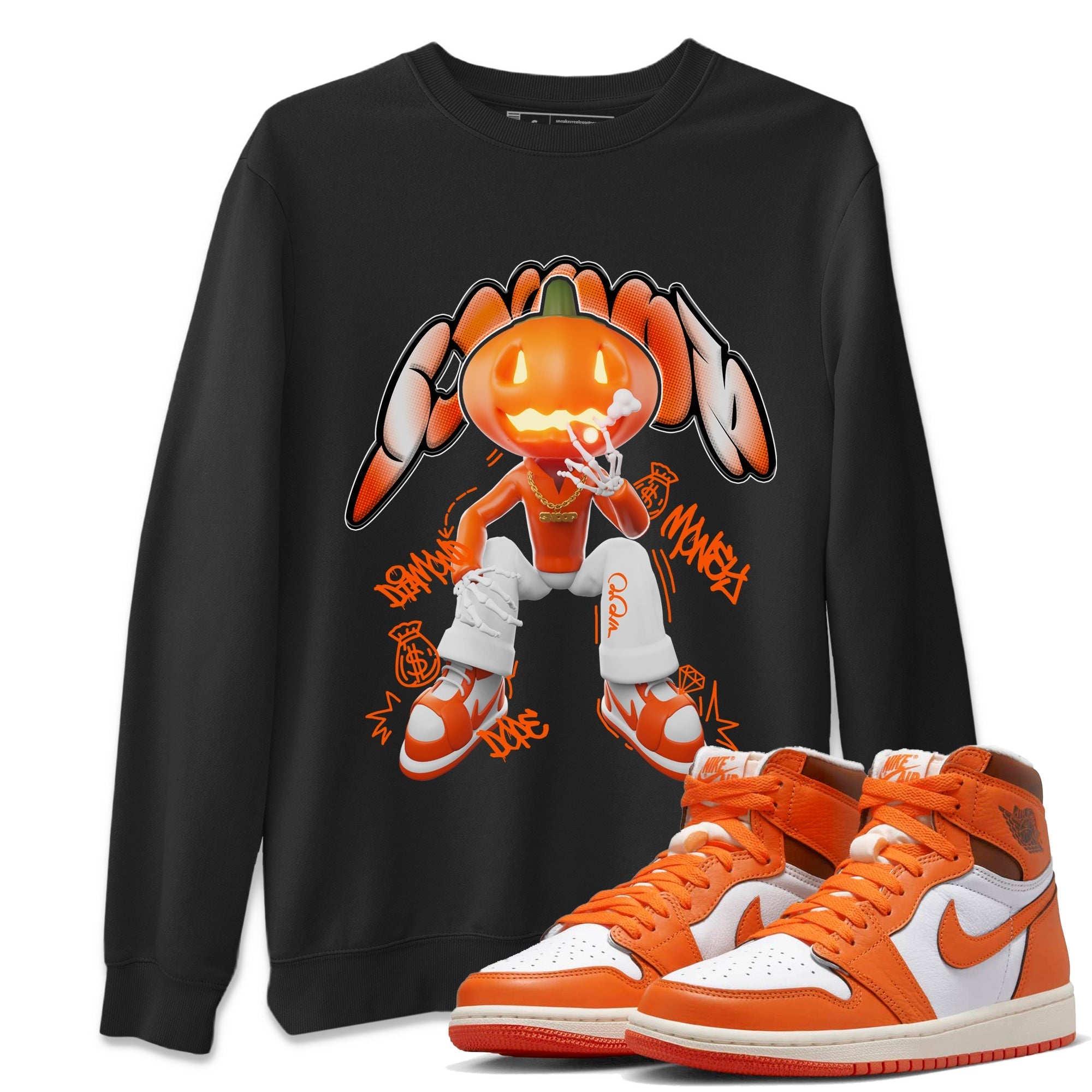 Air Jordan 1 Starfish shirt to match jordans Snoop Streetwear Sneaker Shirt AJ1Starfish Drip Gear Zone Sneaker Matching Clothing Unisex Black 1 T-Shirt Halloween Custumes