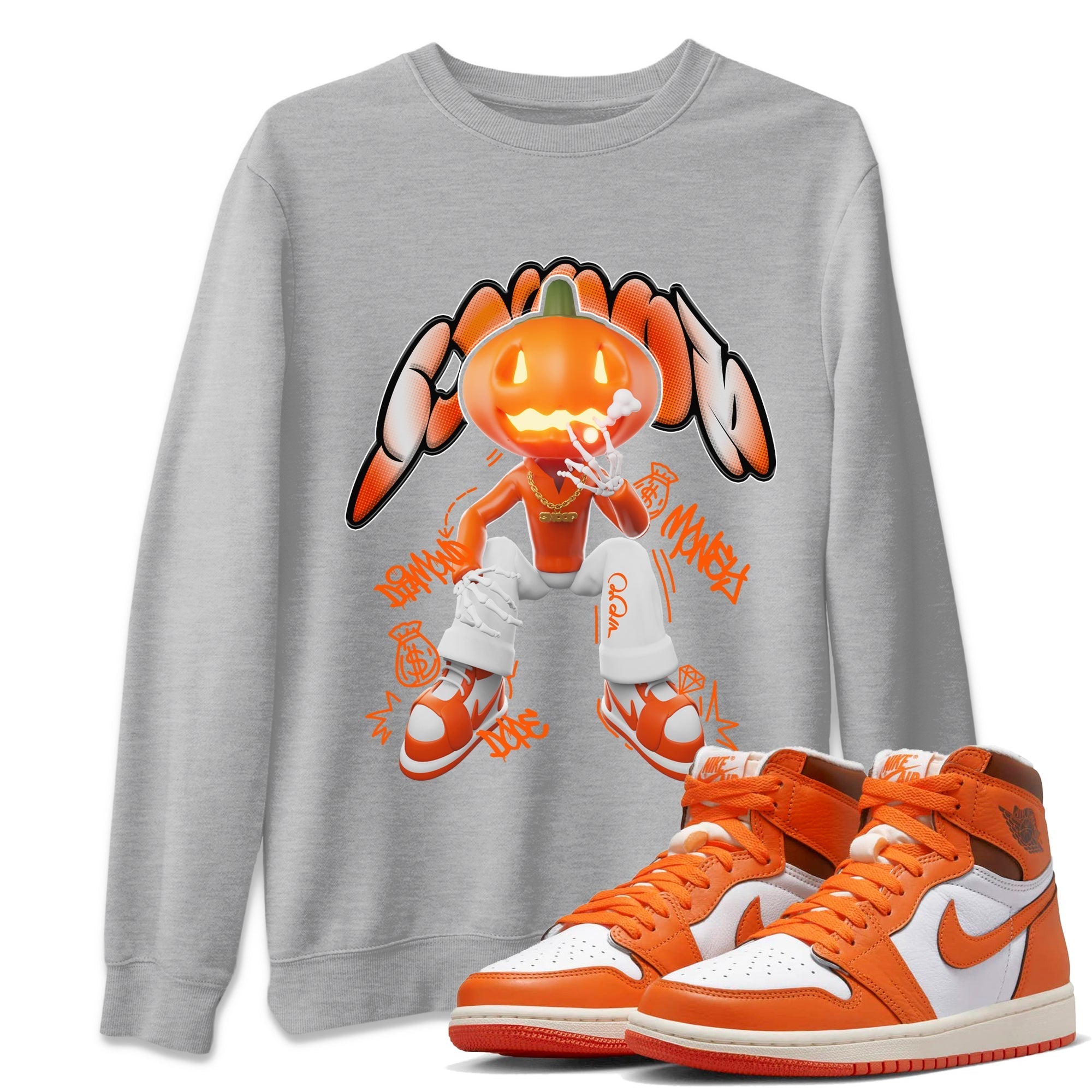 Air Jordan 1 Starfish shirt to match jordans Snoop Streetwear Sneaker Shirt AJ1Starfish Drip Gear Zone Sneaker Matching Clothing Unisex Heather Grey 1 T-Shirt Halloween Custumes