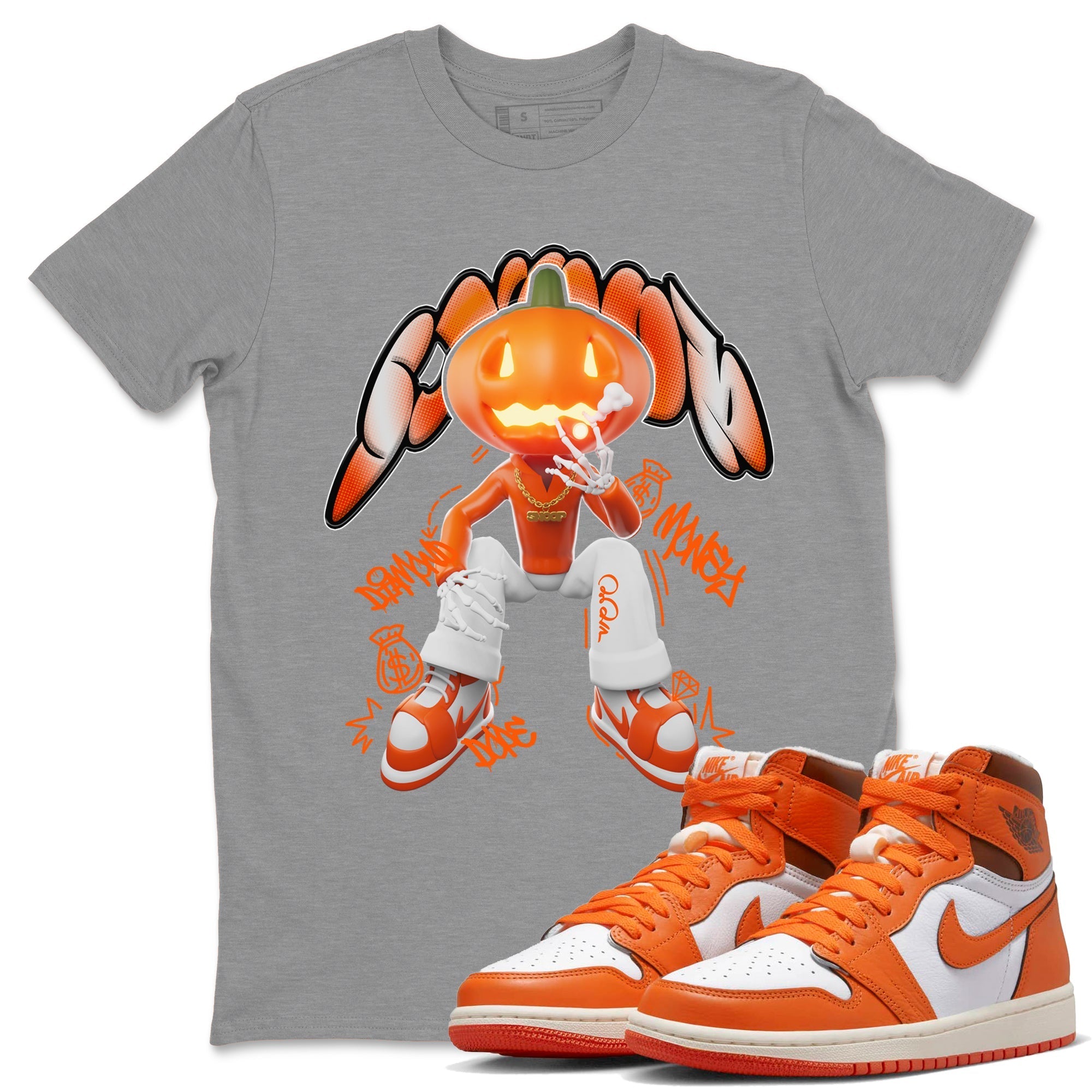 Air Jordan 1 Starfish shirt to match jordans Snoop Streetwear Sneaker Shirt AJ1Starfish Drip Gear Zone Sneaker Matching Clothing Unisex Heather Grey 1 T-Shirt Halloween Custumes halloween costumes
