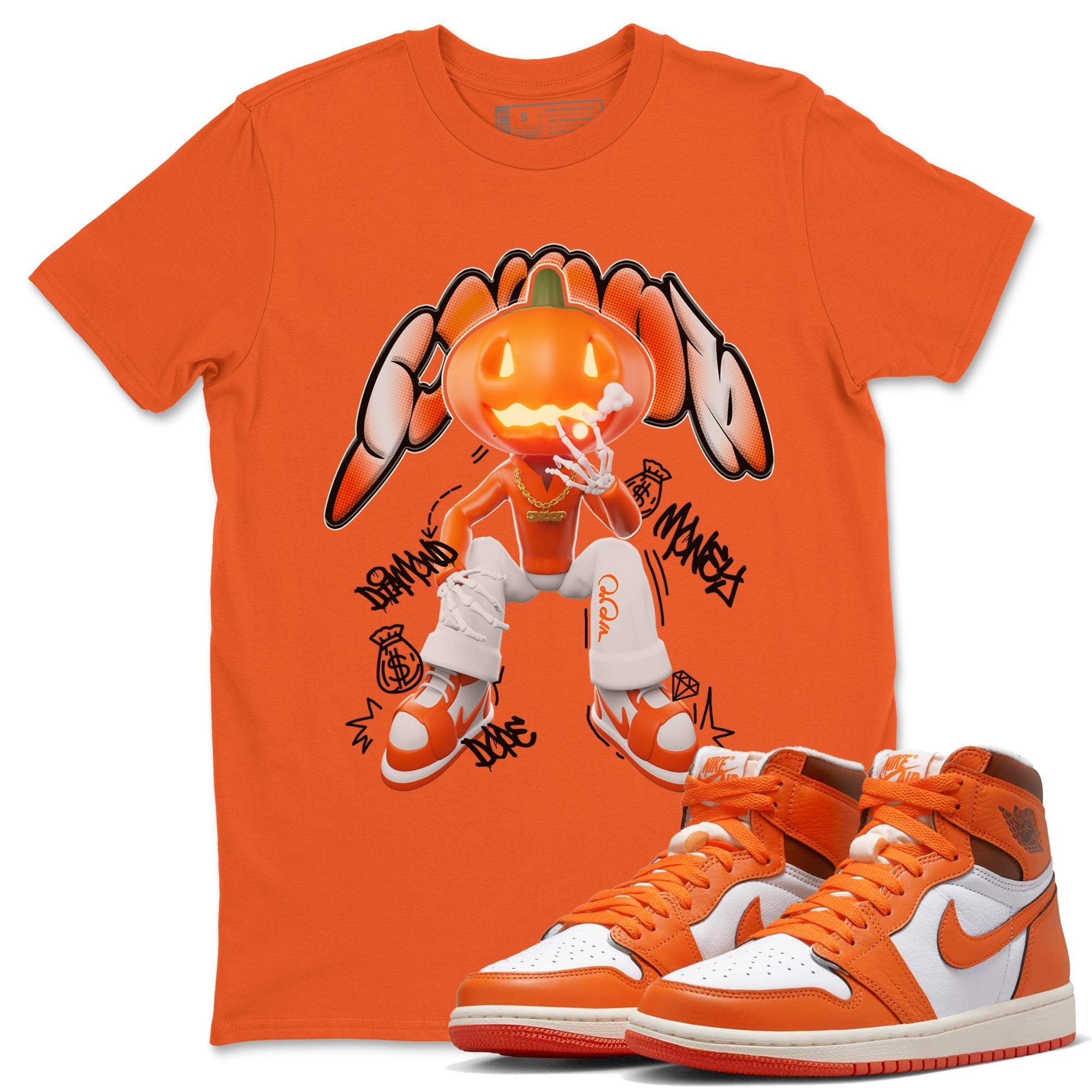 Air Jordan 1 Starfish shirt to match jordans Snoop Streetwear Sneaker Shirt AJ1Starfish Drip Gear Zone Sneaker Matching Clothing Unisex Orange 1 T-Shirt Halloween Custumes halloween costumes
