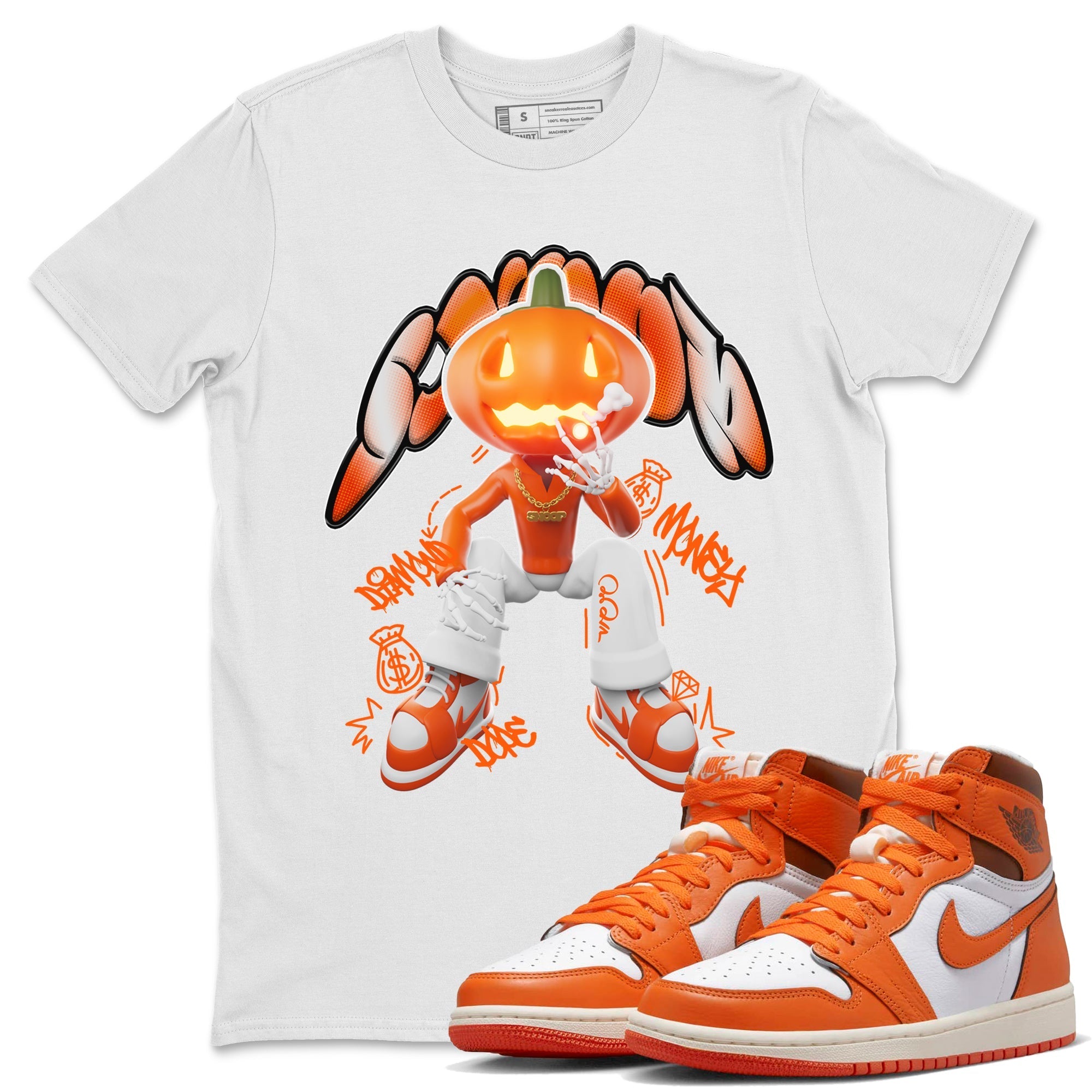 Air Jordan 1 Starfish shirt to match jordans Snoop Streetwear Sneaker Shirt AJ1Starfish Drip Gear Zone Sneaker Matching Clothing Unisex White 1 T-Shirt Halloween Custumes halloween costumes