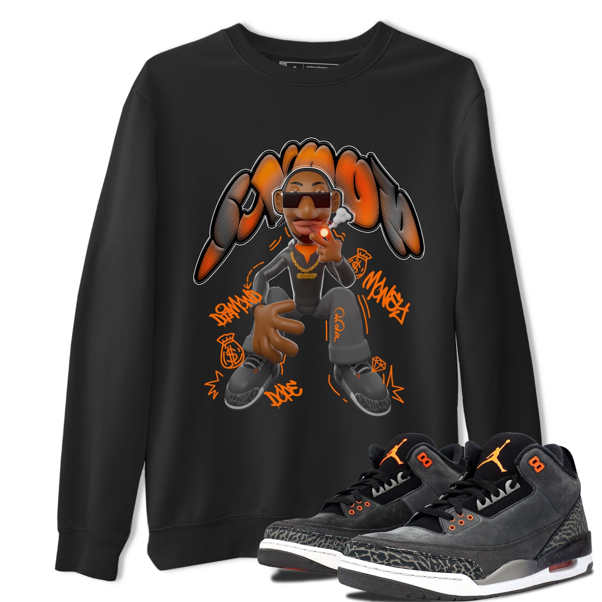 Air Jordan 3 Fear shirt to match jordans Snoop sneaker tees AJ3 Fear Drip Gear Zone Unisex Black 1 T-Shirt