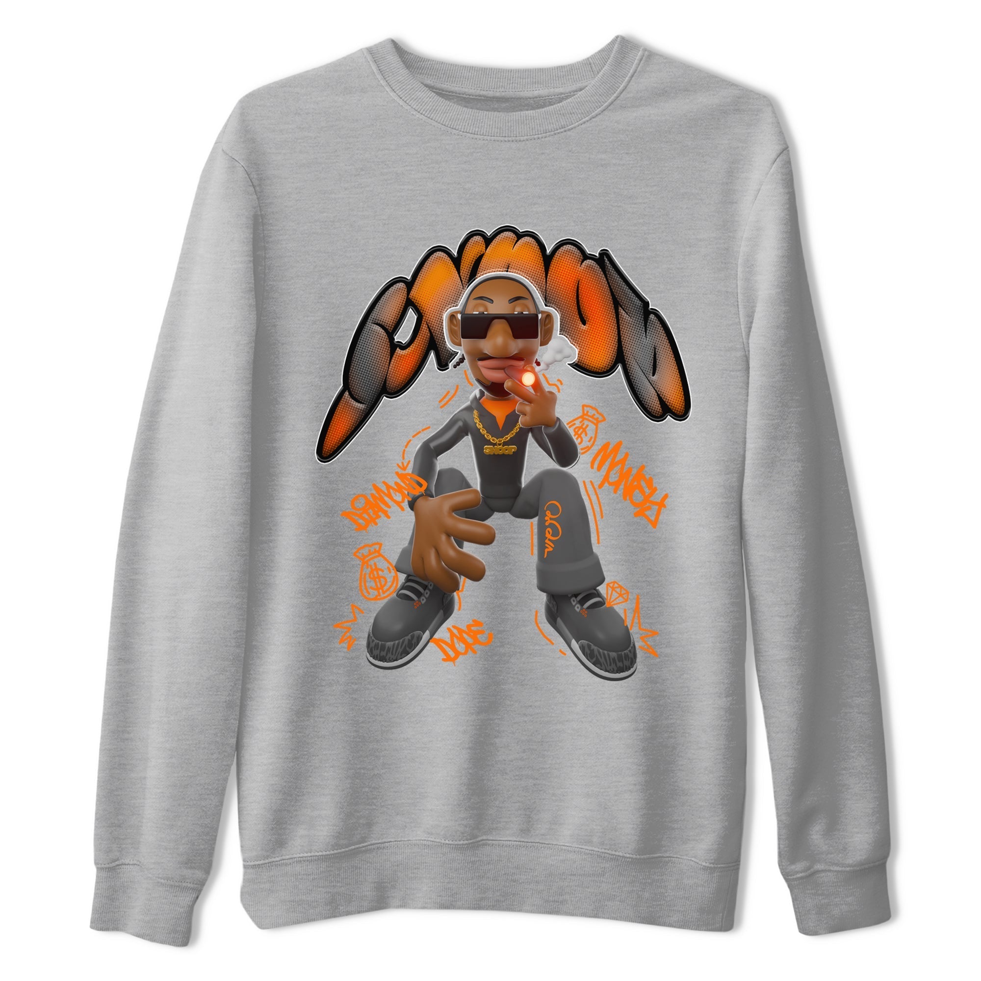 Air Jordan 3 Fear shirt to match jordans Snoop sneaker tees AJ3 Fear Drip Gear Zone Unisex Heather Grey 2 T-Shirt