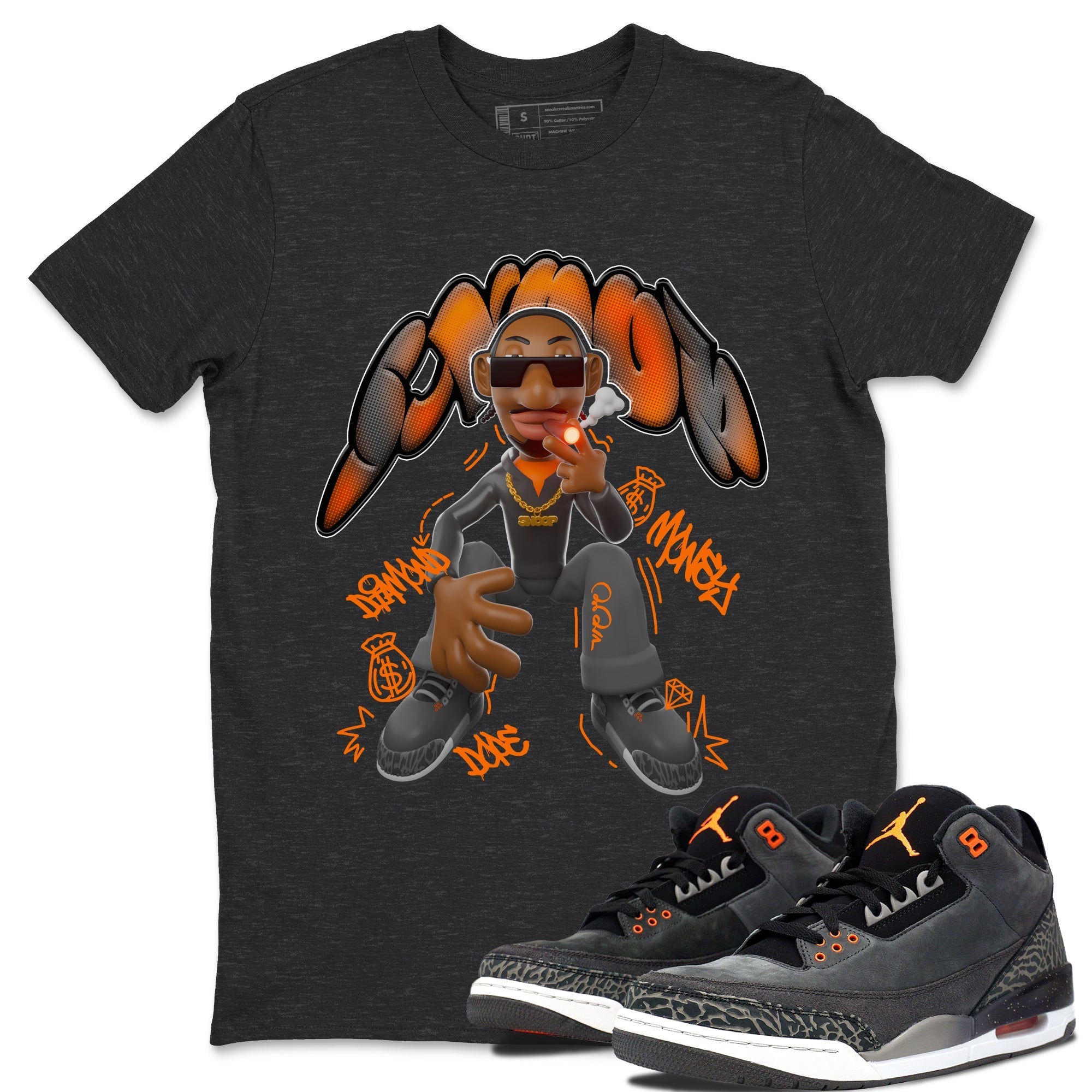 Air Jordan 3 Fear shirt to match jordans Snoop sneaker tees AJ3 Fear Drip Gear Zone Unisex Charcoal Heather 1 T-Shirt