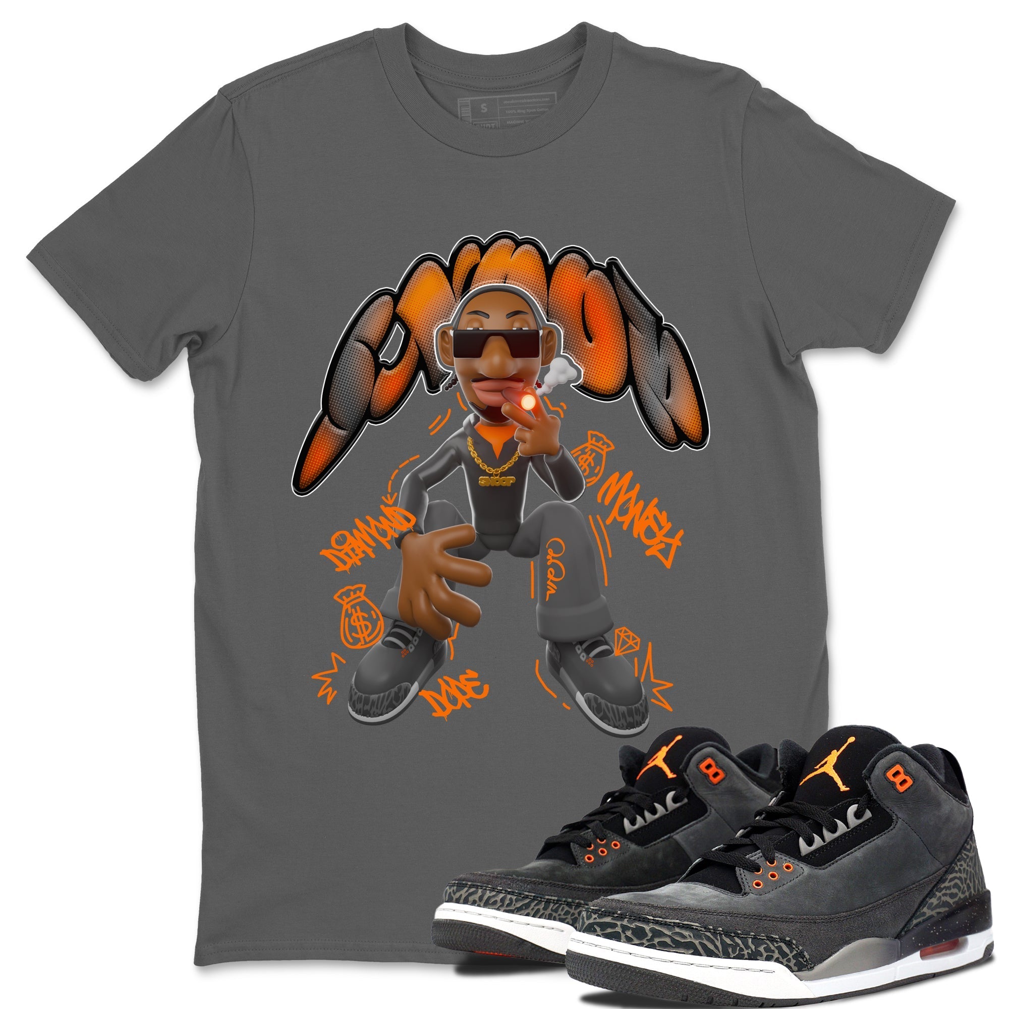 Air Jordan 3 Fear shirt to match jordans Snoop sneaker tees AJ3 Fear Drip Gear Zone Unisex Cool Grey 1 T-Shirt