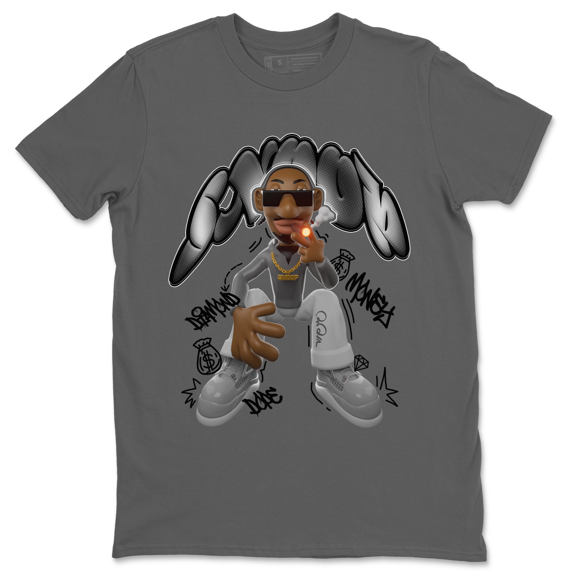 Air Jordan 4 Frozen Moments shirt to match jordans Snoop Streetwear Sneaker Shirt AJ4 Frozen Moments Drip Gear Zone Sneaker Matching Clothing Unisex Cool Grey 2 T-Shirt