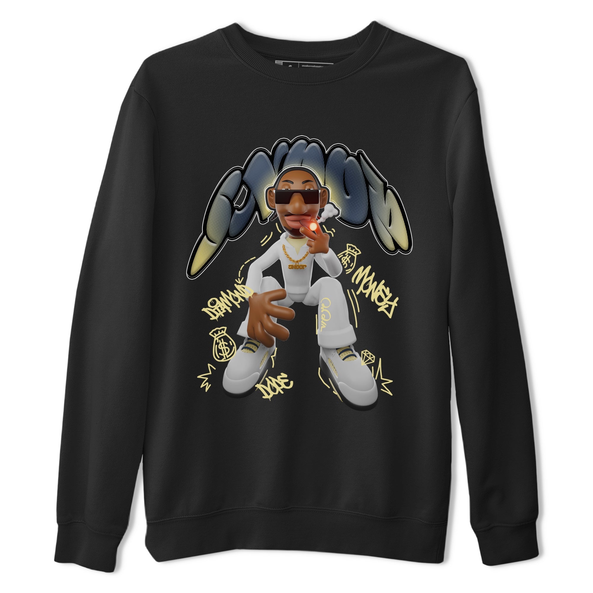 Air Jordan 5 A Ma Maniere x Photon Dust shirt to match jordans Snoop sneaker tees Jordan 5 A Ma Maniere "Dawn" Drip Gear Zone Unisex Black 2 T-Shirt