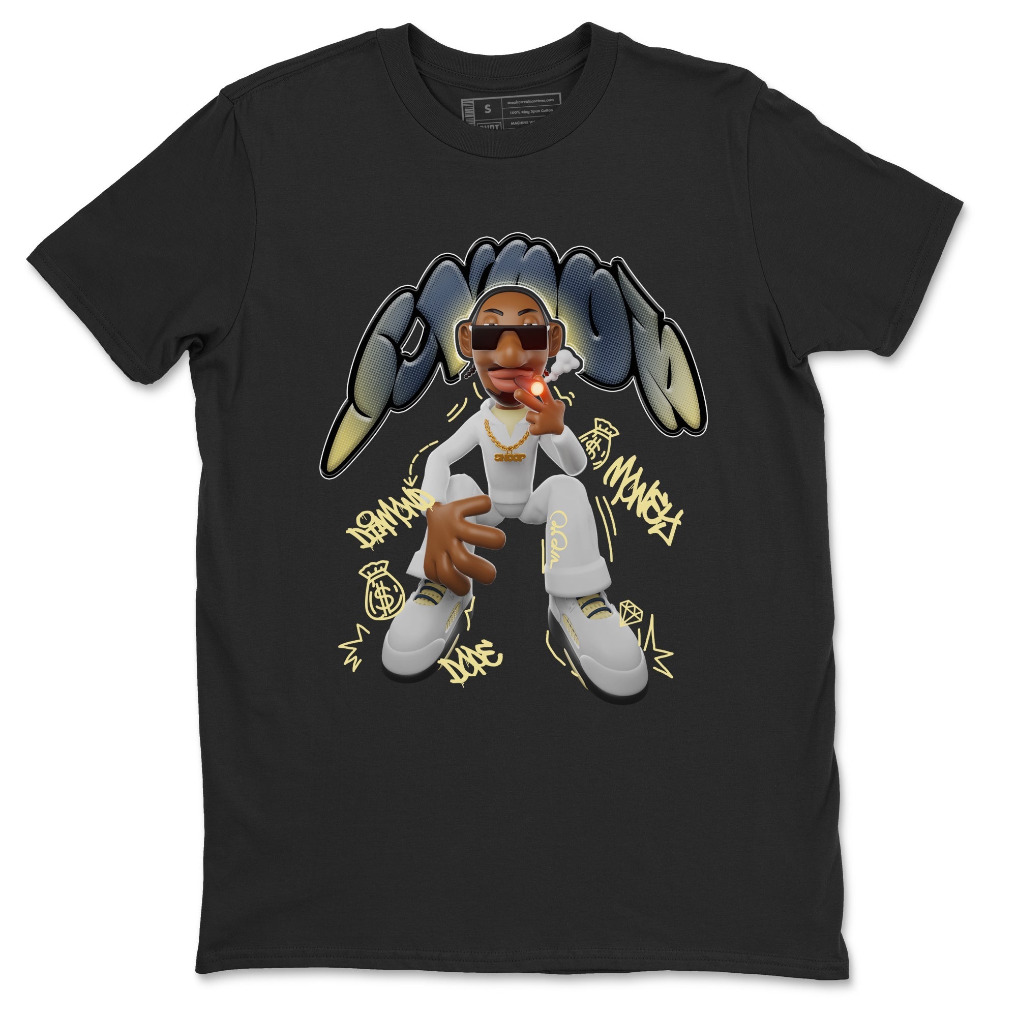 Air Jordan 5 A Ma Maniere x Photon Dust shirt to match jordans Snoop sneaker tees Jordan 5 A Ma Maniere "Dawn" Drip Gear Zone Unisex Black 2 T-Shirt