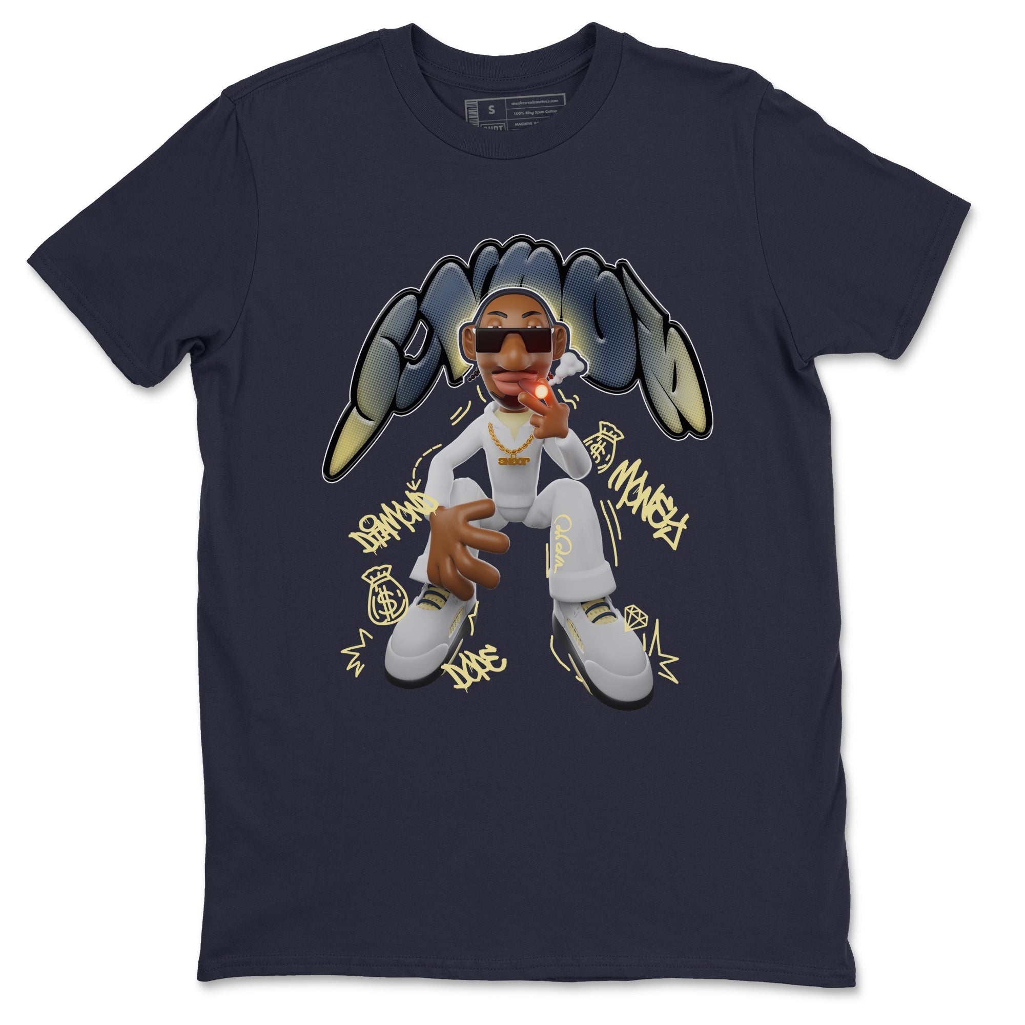 Air Jordan 5 A Ma Maniere x Photon Dust shirt to match jordans Snoop sneaker tees Jordan 5 A Ma Maniere "Dawn" Drip Gear Zone Unisex Navy 2 T-Shirt