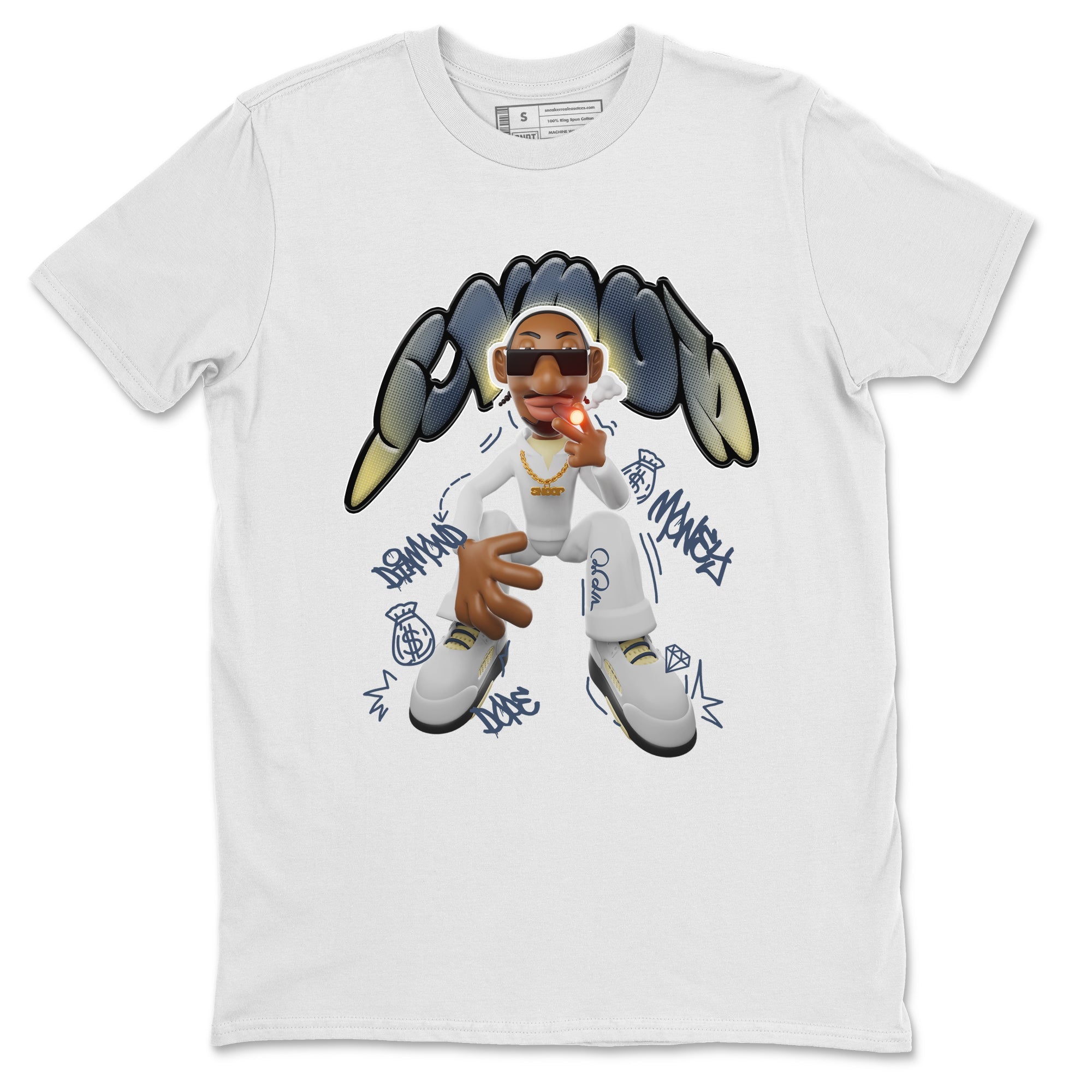 Air Jordan 5 A Ma Maniere x Photon Dust shirt to match jordans Snoop sneaker tees Jordan 5 A Ma Maniere "Dawn" Drip Gear Zone Unisex White 2 T-Shirt