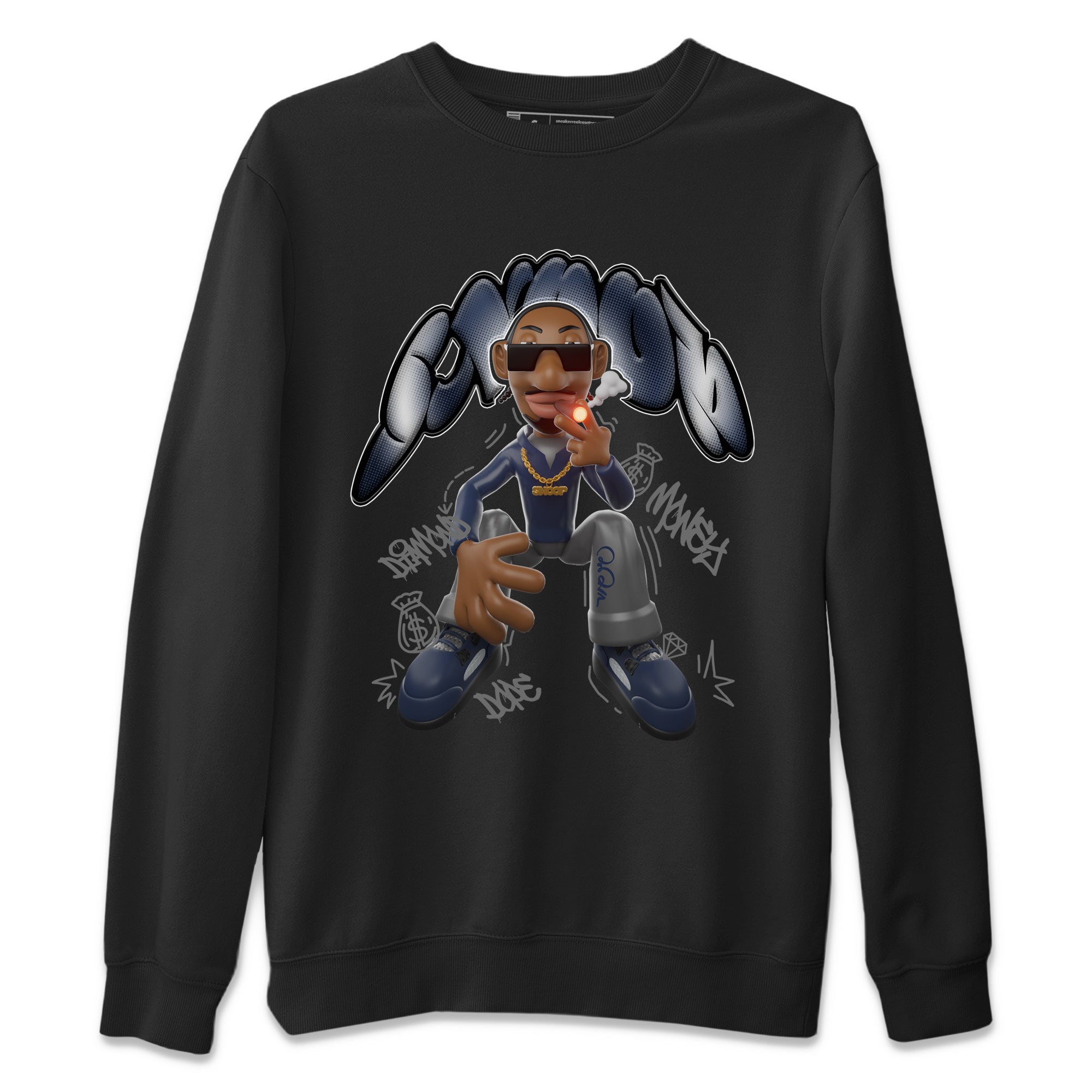Air Jordan 5 Georgetown shirt to match jordans Snoop Streetwear Sneaker Shirt AJ5 Georgetown Drip Gear Zone Sneaker Matching Clothing Unisex Black 2 T-Shirt