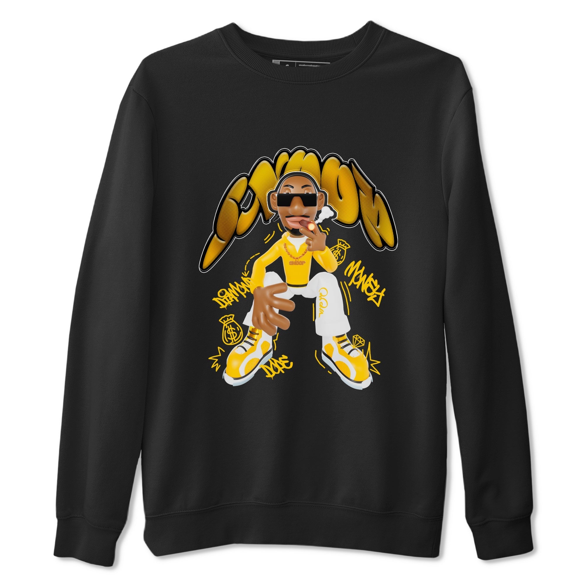 6s Yellow Ochre shirt to match jordans Snoop sneaker tees streetwear brand Air Jordan 6 Yellow Ochre Drip Gear Zone Brand Unisex Black 2 T-Shirt