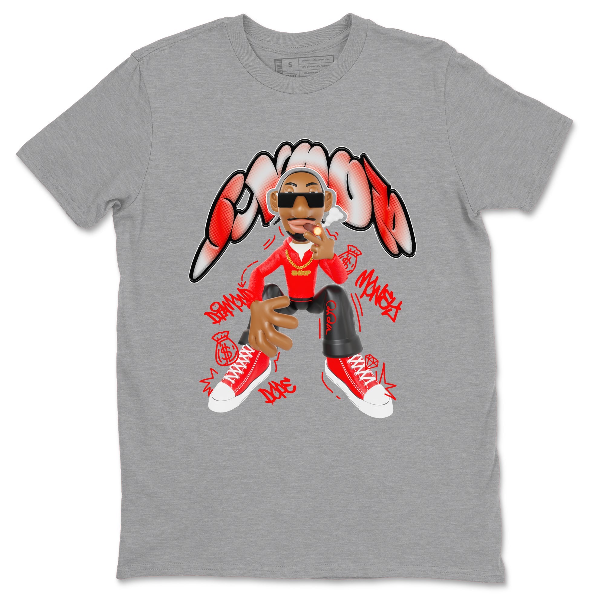 Converse High Top Red shirt to match sneakers Snoop sneaker tees Shoes Match Converse High Top Red Drip Gear Zone Sneaker Tee Unisex Heather Grey 2 T-Shirt