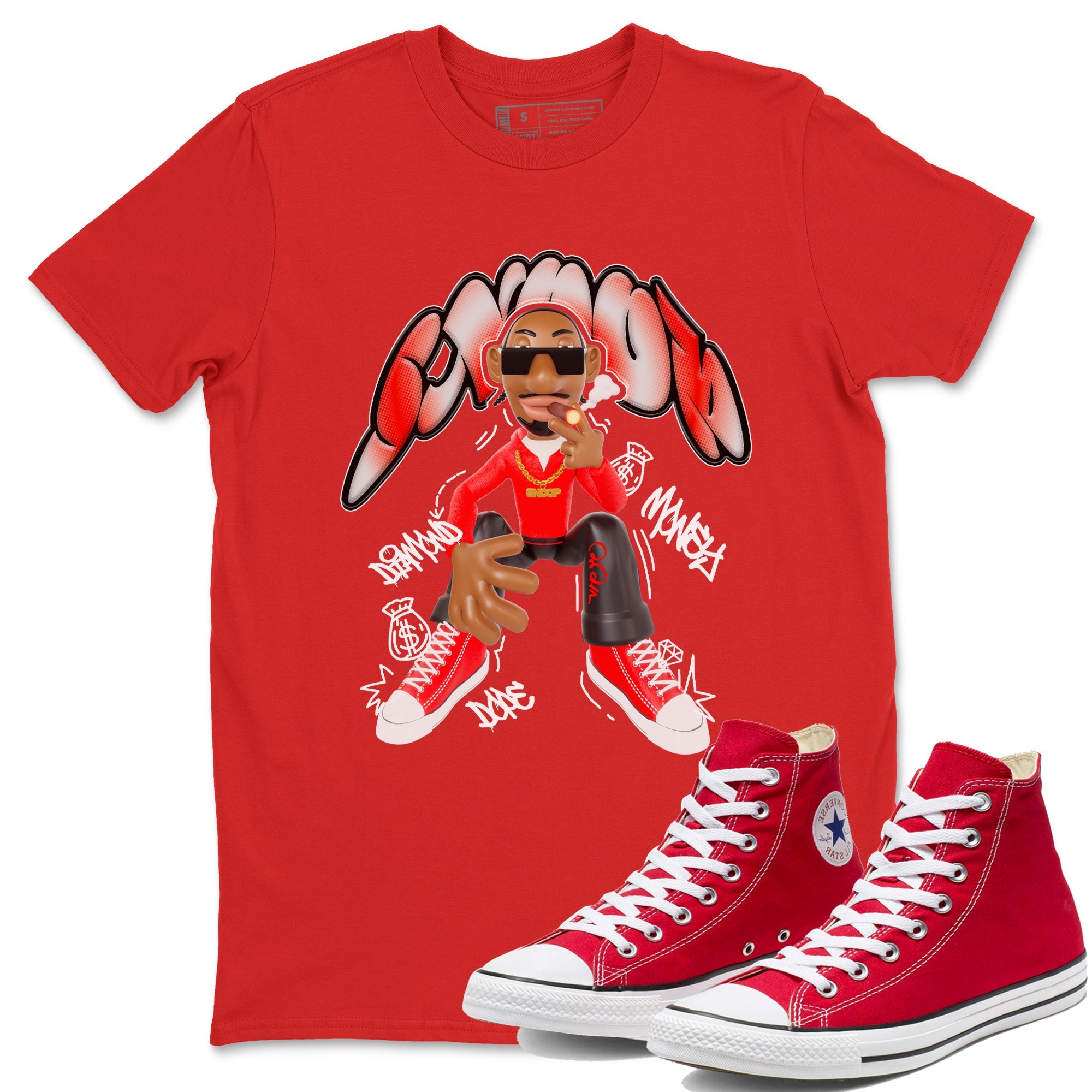 Converse High Top Red shirt to match sneakers Snoop sneaker tees Shoes Match Converse High Top Red Drip Gear Zone Sneaker Tee Unisex Red 1 T-Shirt