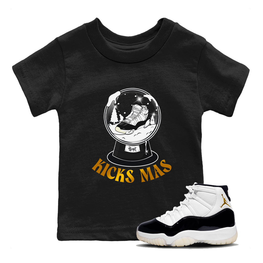 Air Jordan 11 Gratitude shirt to match jordans Snow Ball sneaker tees Christmas Outfit AJ11 Gratitude Drip Gear Zone Baby Toddler Black 1 T-Shirt