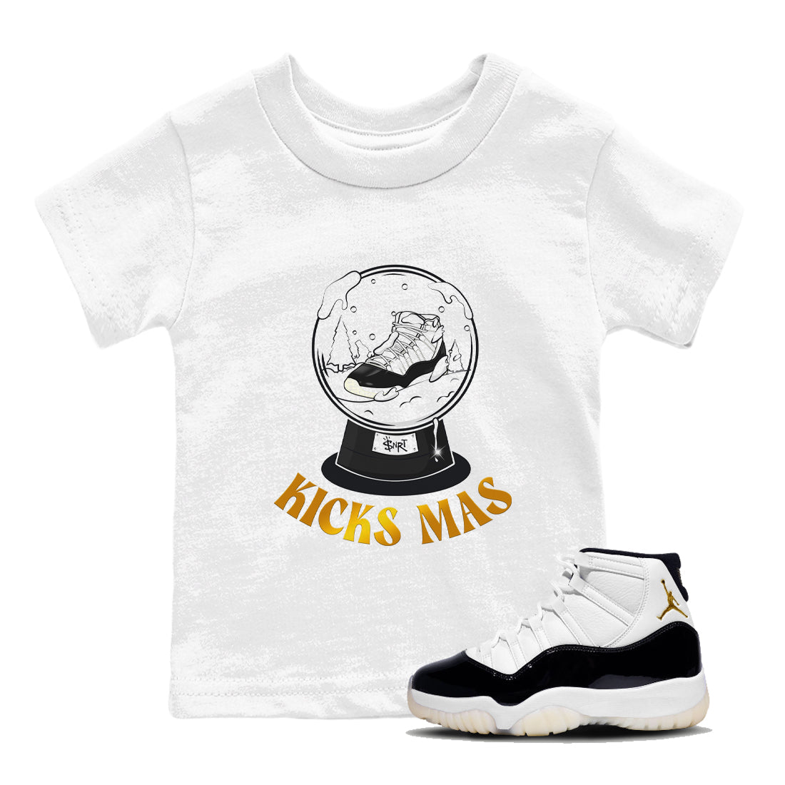 Air Jordan 11 Gratitude shirt to match jordans Snow Ball sneaker tees Christmas Outfit AJ11 Gratitude Drip Gear Zone Baby Toddler White 1 T-Shirt