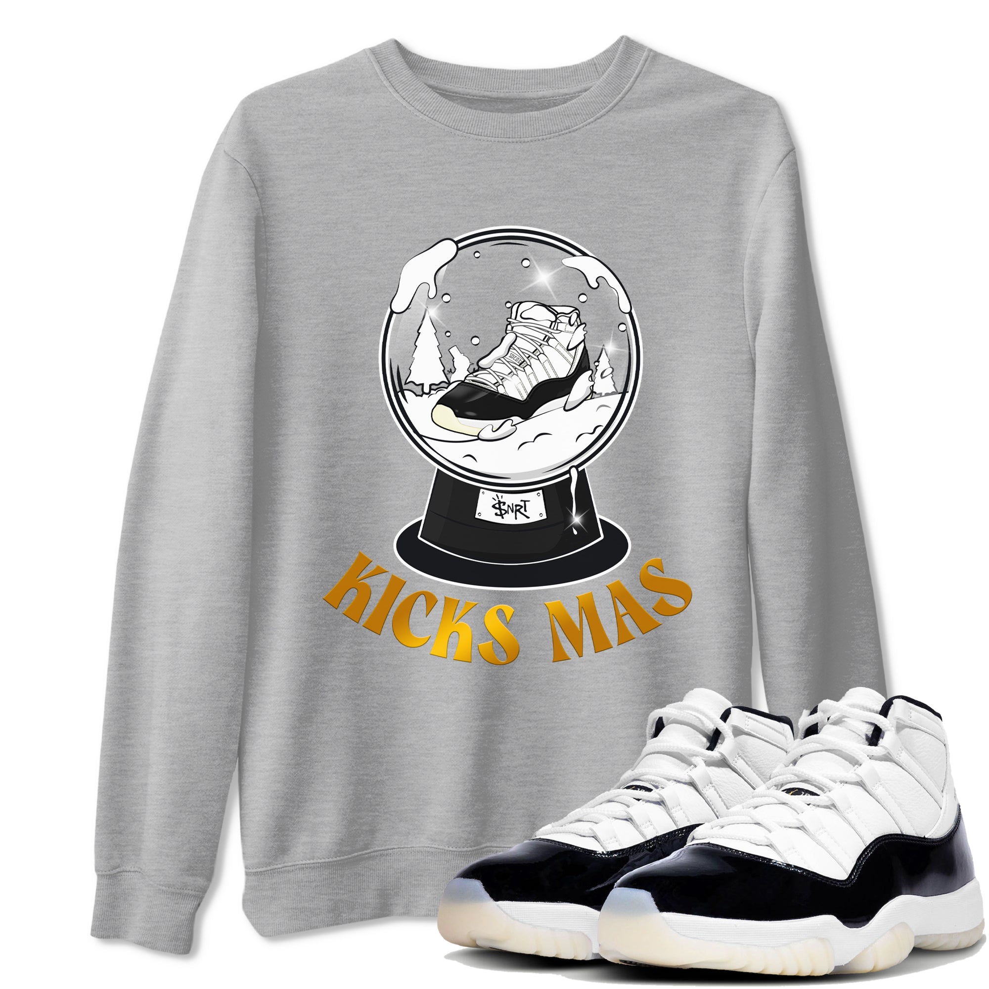 Air Jordan 11 Gratitude shirt to match jordans Snow Ball sneaker tees Christmas Outfit AJ11 Gratitude Drip Gear Zone Unisex Heather Grey 1 T-Shirt