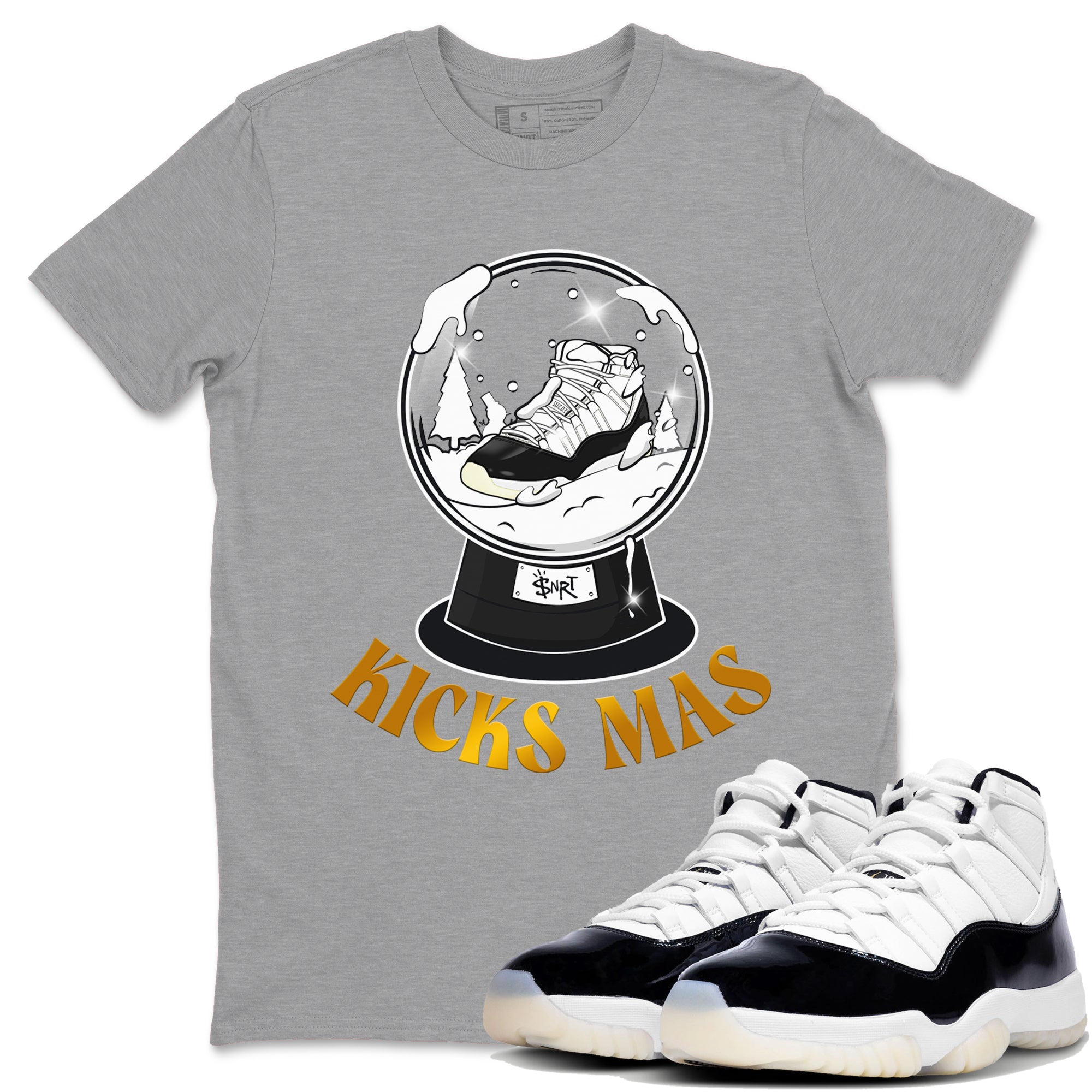 Air Jordan 11 Gratitude shirt to match jordans Snow Ball sneaker tees Christmas Outfit AJ11 Gratitude Drip Gear Zone Unisex Heather Grey 1 T-Shirt