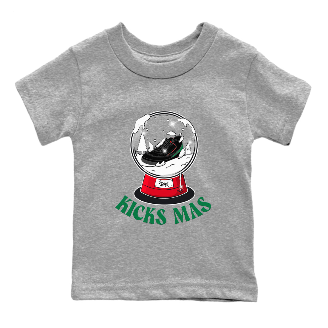 Jordan 2 Low Christmas X-mas Holiday special gift shirt to match jordans Snow Ball sneaker tees Air Jordan 2 Christmas Drip Gear Zone Baby Toddler Heather Grey 2 T-Shirt