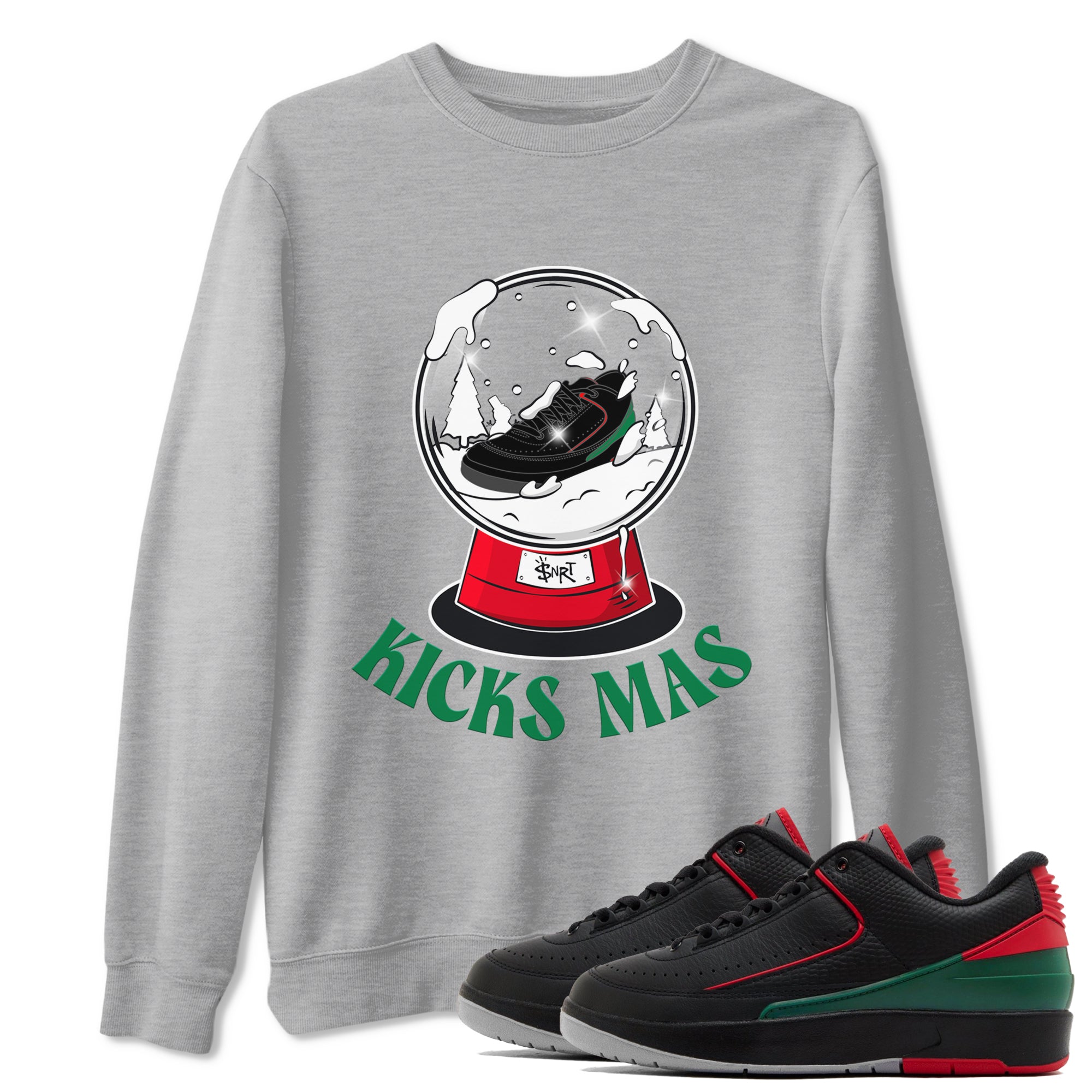 Jordan 2 Low Christmas X-mas Holiday special gift shirt to match jordans Snow Ball sneaker tees Air Jordan 2 Christmas Drip Gear Zone Unisex Heather Grey 1 T-Shirt