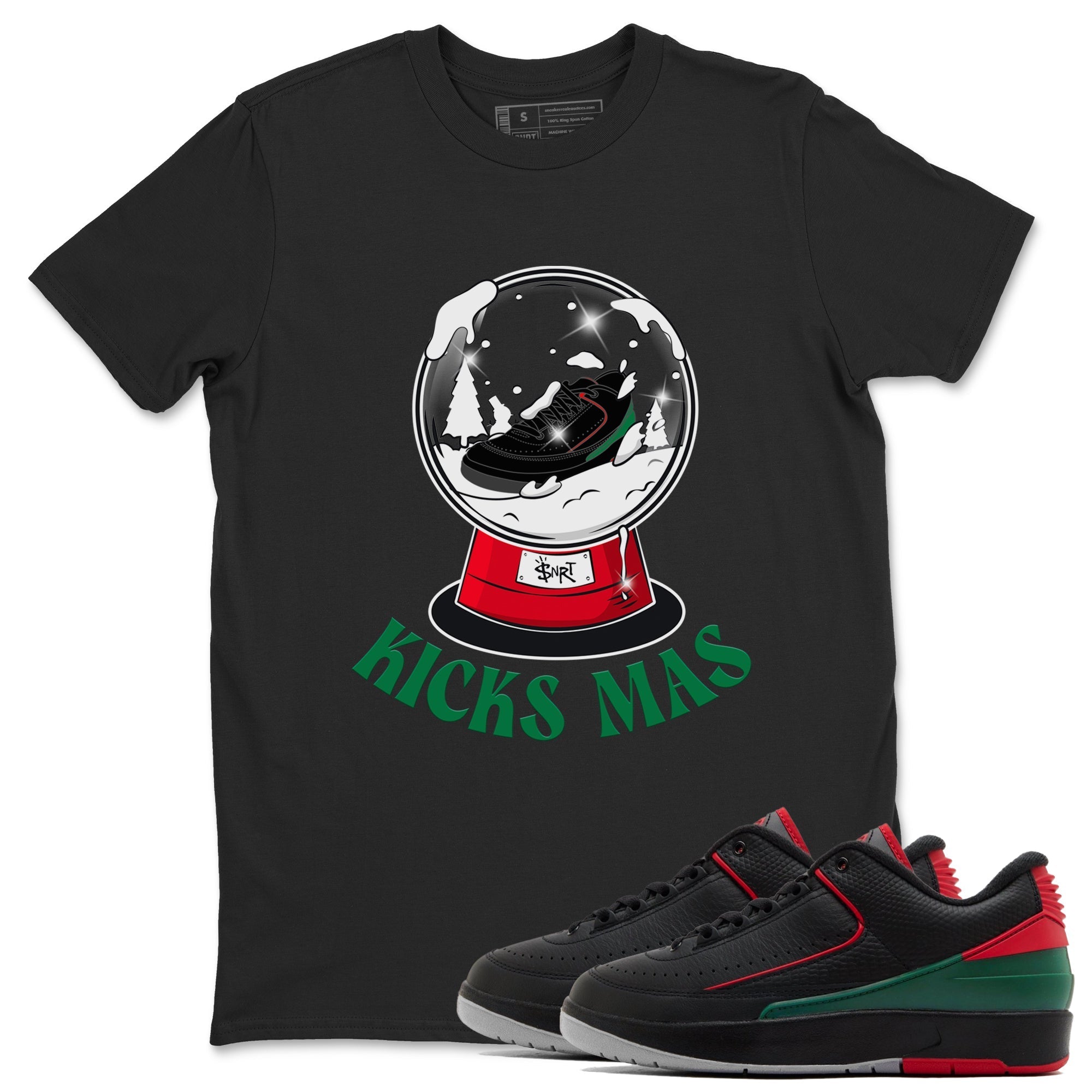 Jordan 2 Low Christmas X-mas Holiday special gift shirt to match jordans Snow Ball sneaker tees Air Jordan 2 Christmas Drip Gear Zone Unisex Black 1 T-Shirt