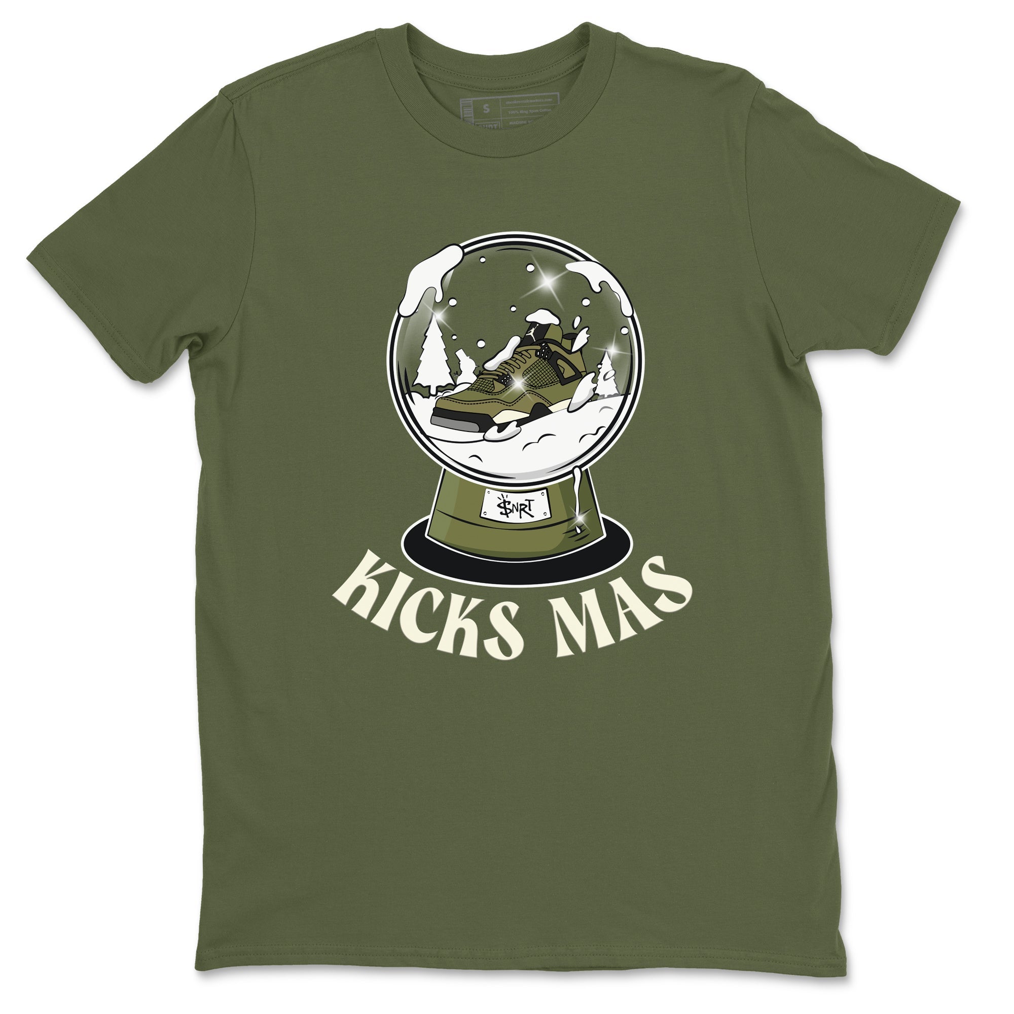 Air Jordan 4 Medium Olive shirt to match jordans streetwear brand Snow Ball sneaker tees Christmas Gift AJ4 Medium Olive Drip Gear Zone Unisex Military Green 2 T-Shirt