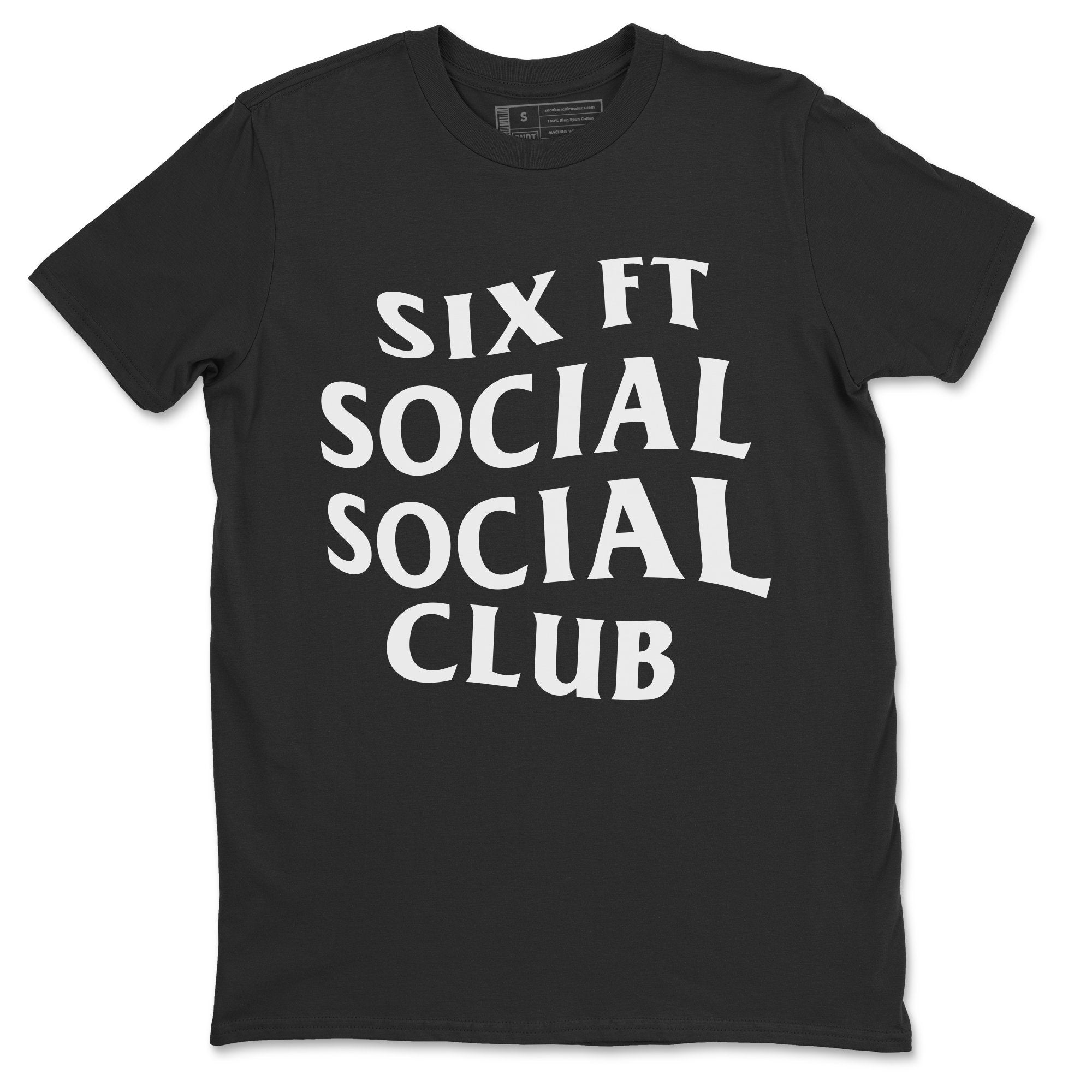 Jordan 1 Black White Sneaker Matching T-Shirt Six Ft Social Club Sneaker Tees Jordan 1 Black White Sneaker Release Tees Crew Neck Tees