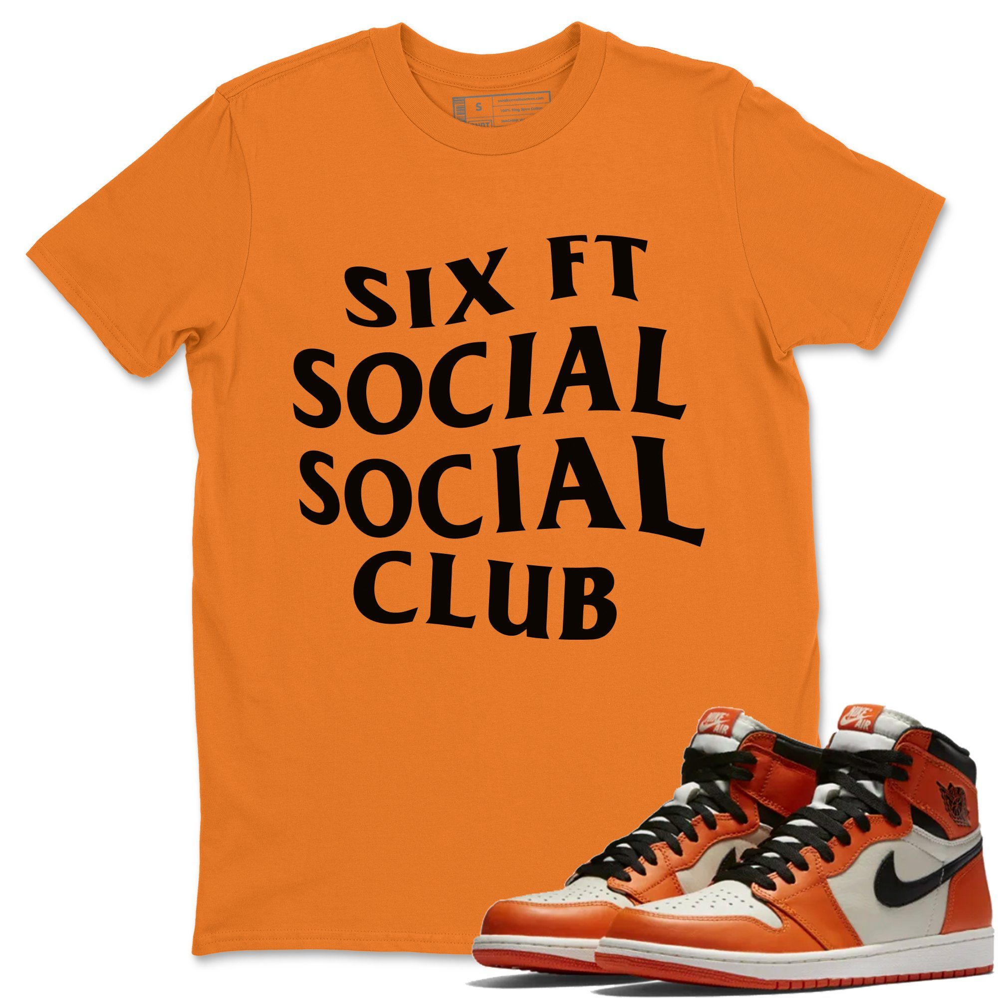 Jordan 1 Shattered Backboard Away Sneaker Matching T-Shirt Six Ft Social Club Sneaker Tees Jordan 1 Shattered Backboard Away Sneaker Release Tees Crew Neck Tees