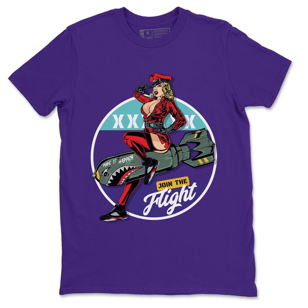 Jordan 5 Top 3 Sneaker Matching T-Shirt Pin Up Girl Sneaker Tees Jordan 5 Top 3 Sneaker Release Tees Crew Neck Tees