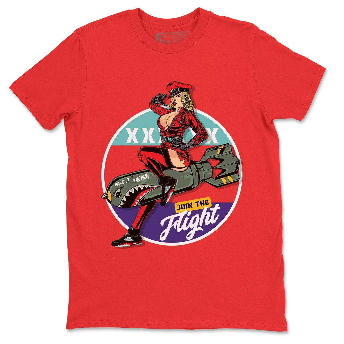 Jordan 5 Top 3 Sneaker Matching T-Shirt Pin Up Girl Sneaker Tees Jordan 5 Top 3 Sneaker Release Tees Crew Neck Tees