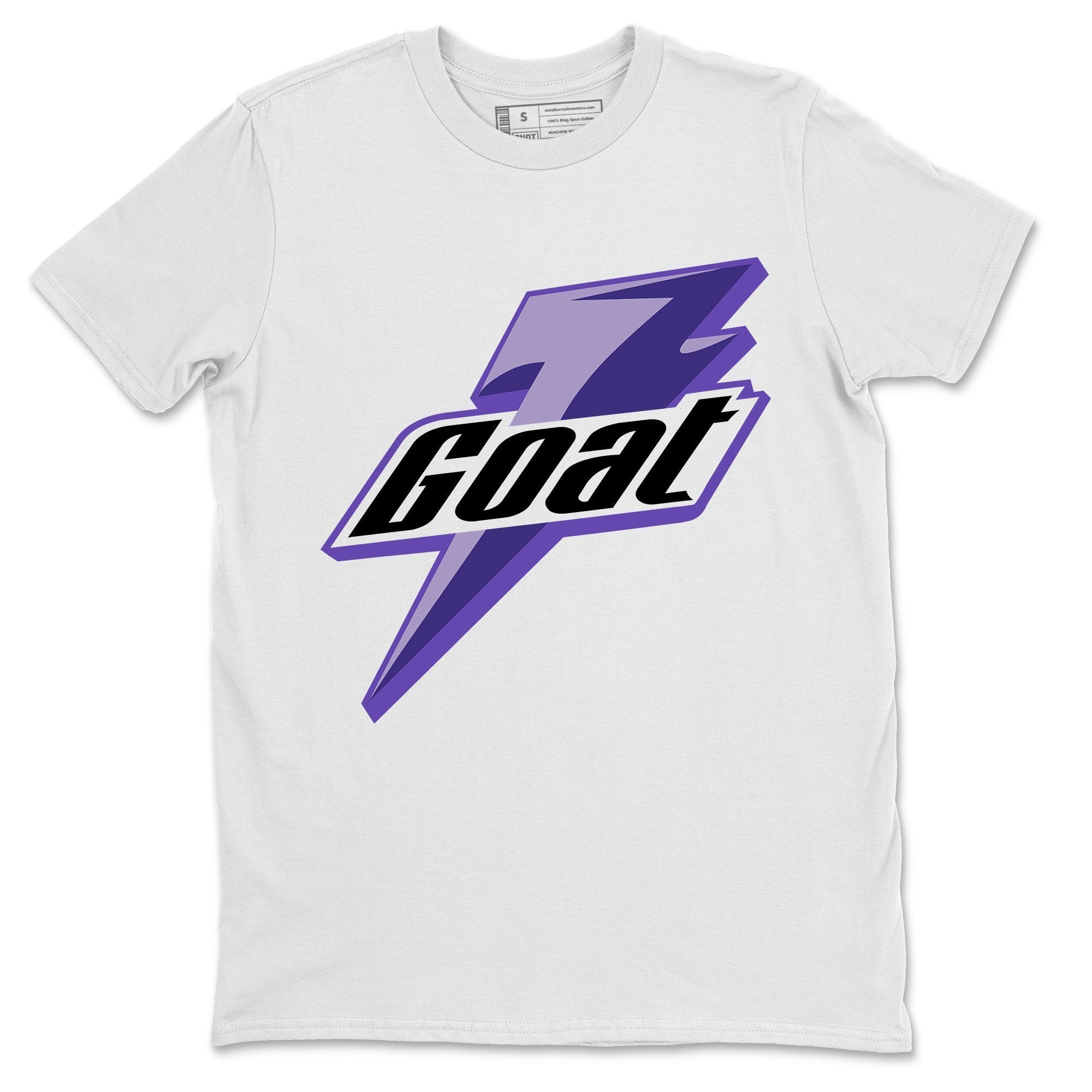 Jordan 1 Court Purple Sneaker Matching T-Shirt Goat Sneaker Tees Jordan 1 Court Purple Sneaker Release Tees Crew Neck Tees