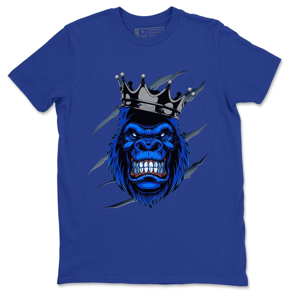 Jordan 1 Royal Black Shirt To Match Jordans Ferocious Gorilla Sneaker Tees Jordan 1 Royal Black Drip Gear Zone Sneaker Matching Clothing Unisex Shirts