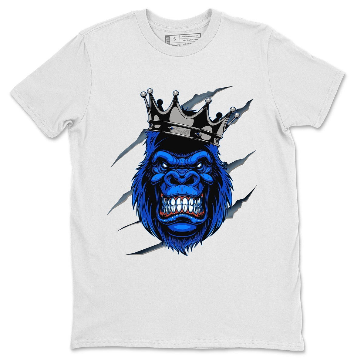 Jordan 1 Royal Black Shirt To Match Jordans Ferocious Gorilla Sneaker Tees Jordan 1 Royal Black Drip Gear Zone Sneaker Matching Clothing Unisex Shirts