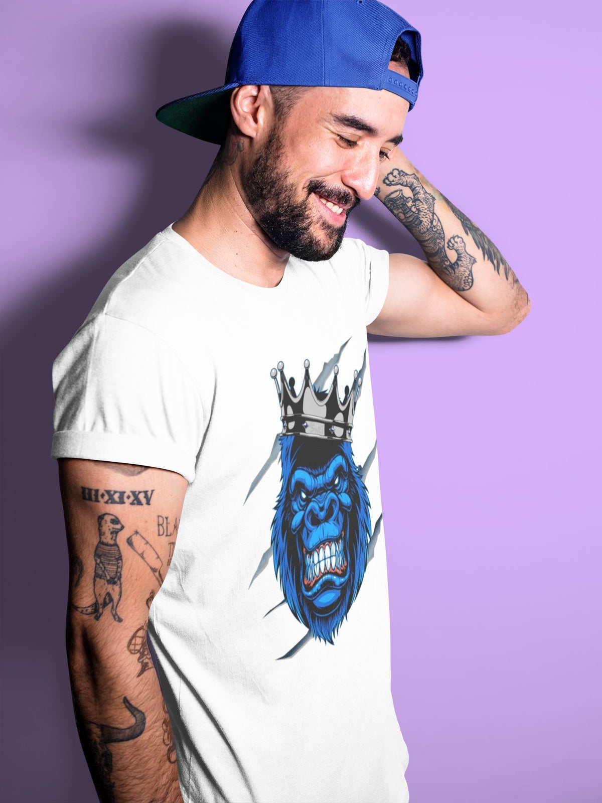 Jordan 1 Royal Black Shirt To Match Jordans Ferocious Gorilla Sneaker Tees Jordan 1 Royal Black Drip Gear Zone Sneaker Matching Clothing Unisex Shirts