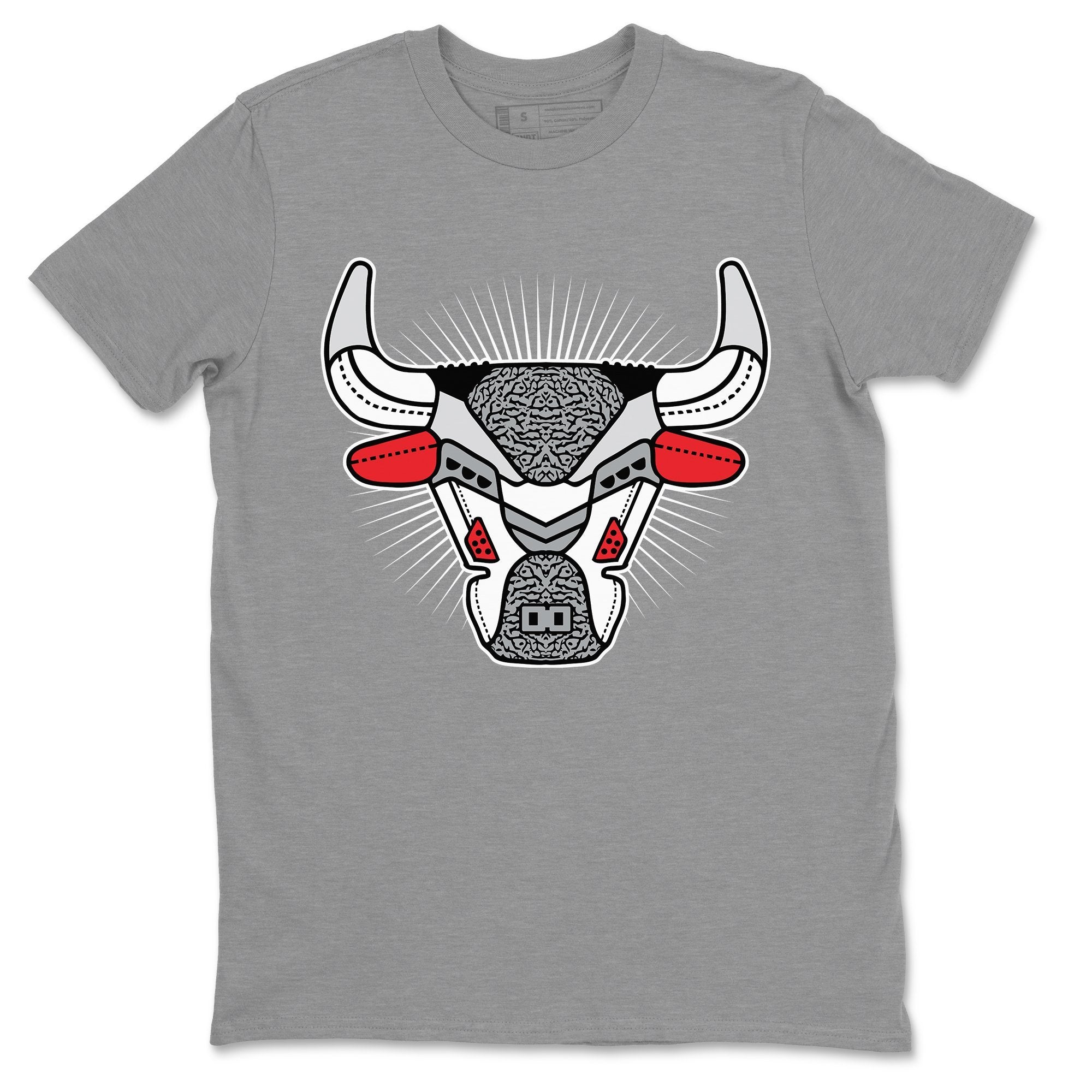 Jordan 3 White Cement Shirt To Match Jordans AJ3 Bull Head Sneaker Tees Jordan 3 White Cement Drip Gear Zone Sneaker Matching Clothing Unisex Shirts