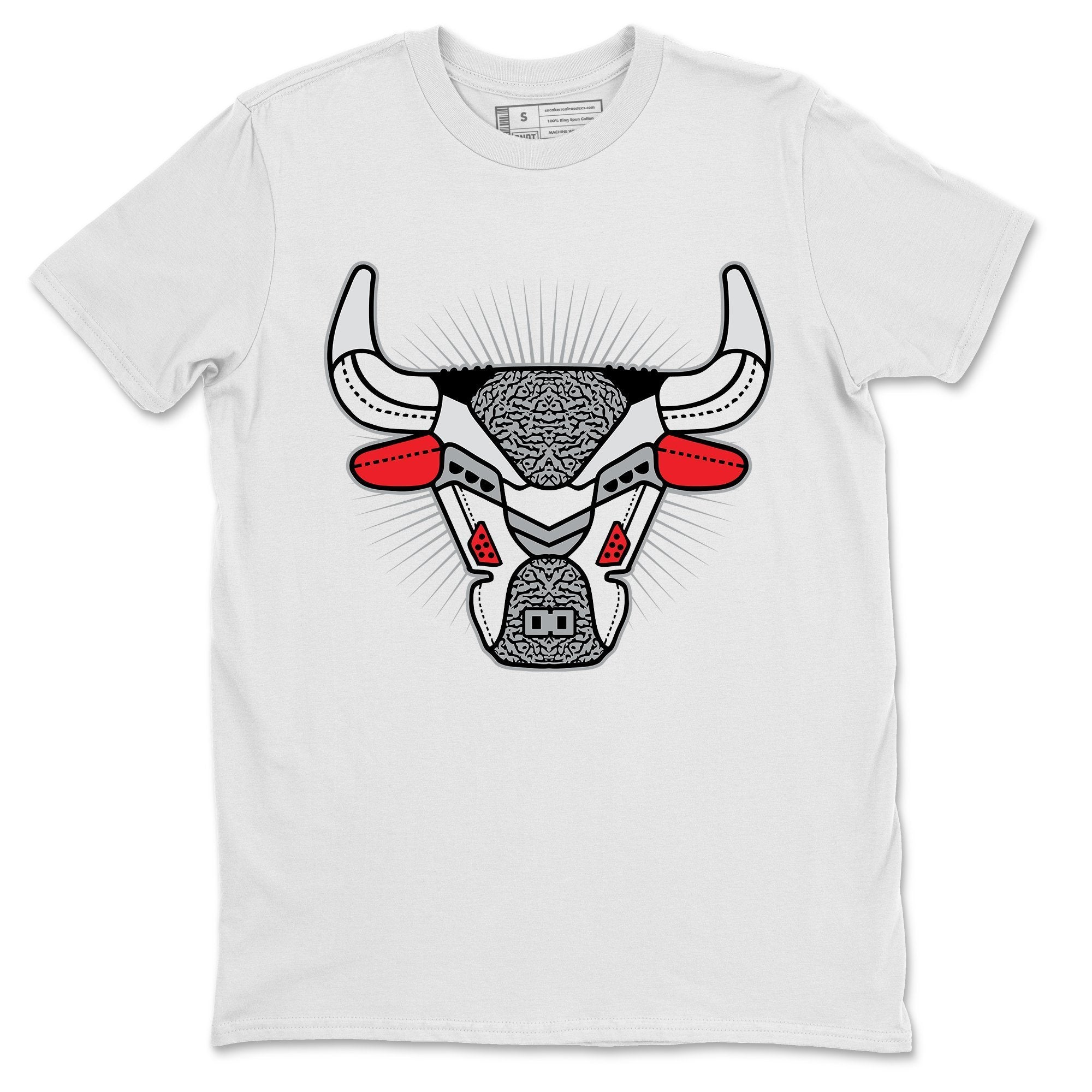 Jordan 3 White Cement Shirt To Match Jordans AJ3 Bull Head Sneaker Tees Jordan 3 White Cement Drip Gear Zone Sneaker Matching Clothing Unisex Shirts