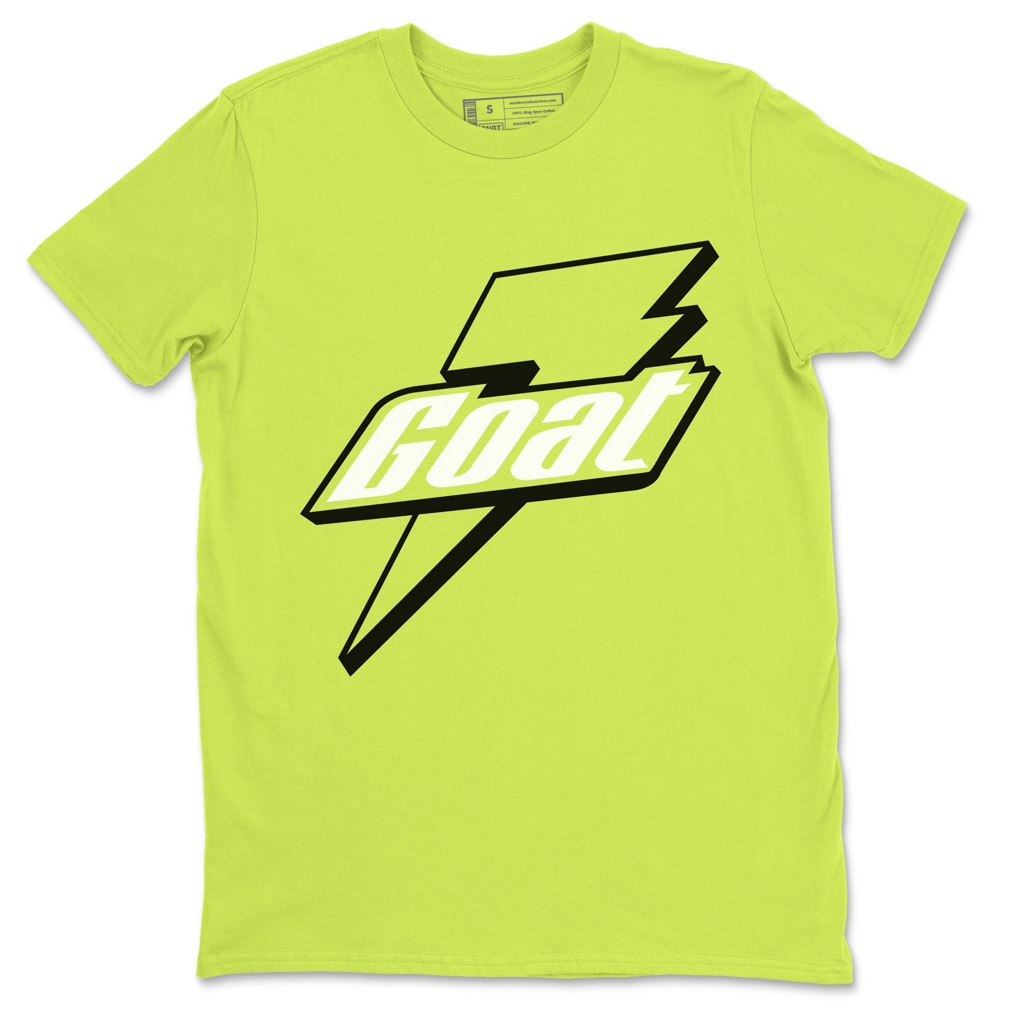 Jordan 4 '95 Neon Sneaker Matching T-Shirt Goat Sneaker Tees Jordan 4 '95 Neon Sneaker Release Tees Crew Neck Tees