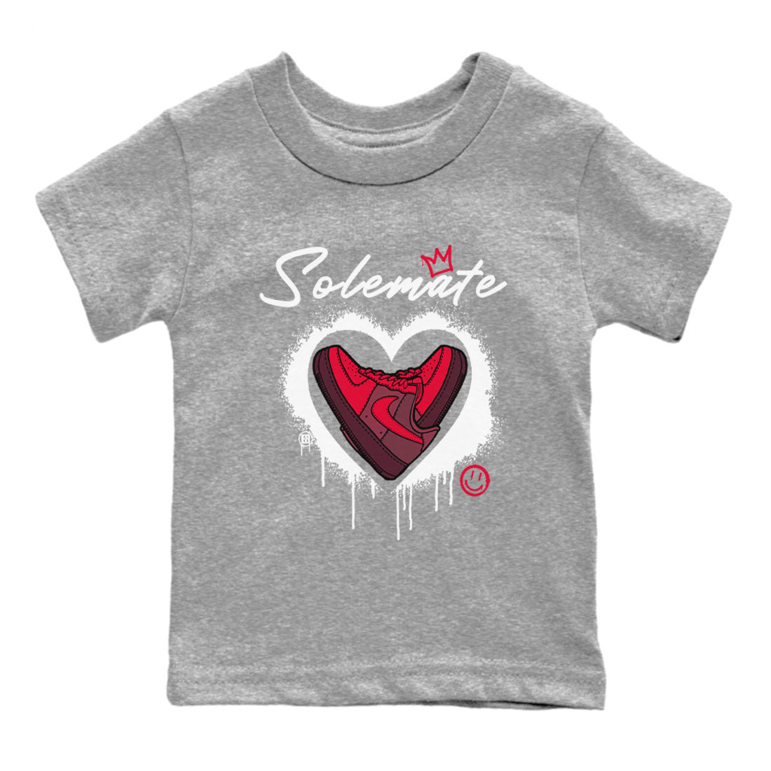 Solemate Valentine's Day sneaker match tees to AF1 Layers Of Love street fashion brand for shirts to match Jordans Drip Gear Zone Air Force 1 Layers Of Love unisex t-shirt Heather Grey 2 youth shirt