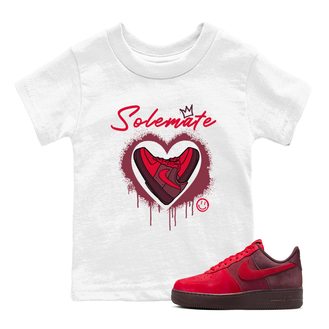 Solemate Valentine's Day sneaker match tees to AF1 Layers Of Love street fashion brand for shirts to match Jordans Drip Gear Zone Air Force 1 Layers Of Love unisex t-shirt White 1 youth shirt