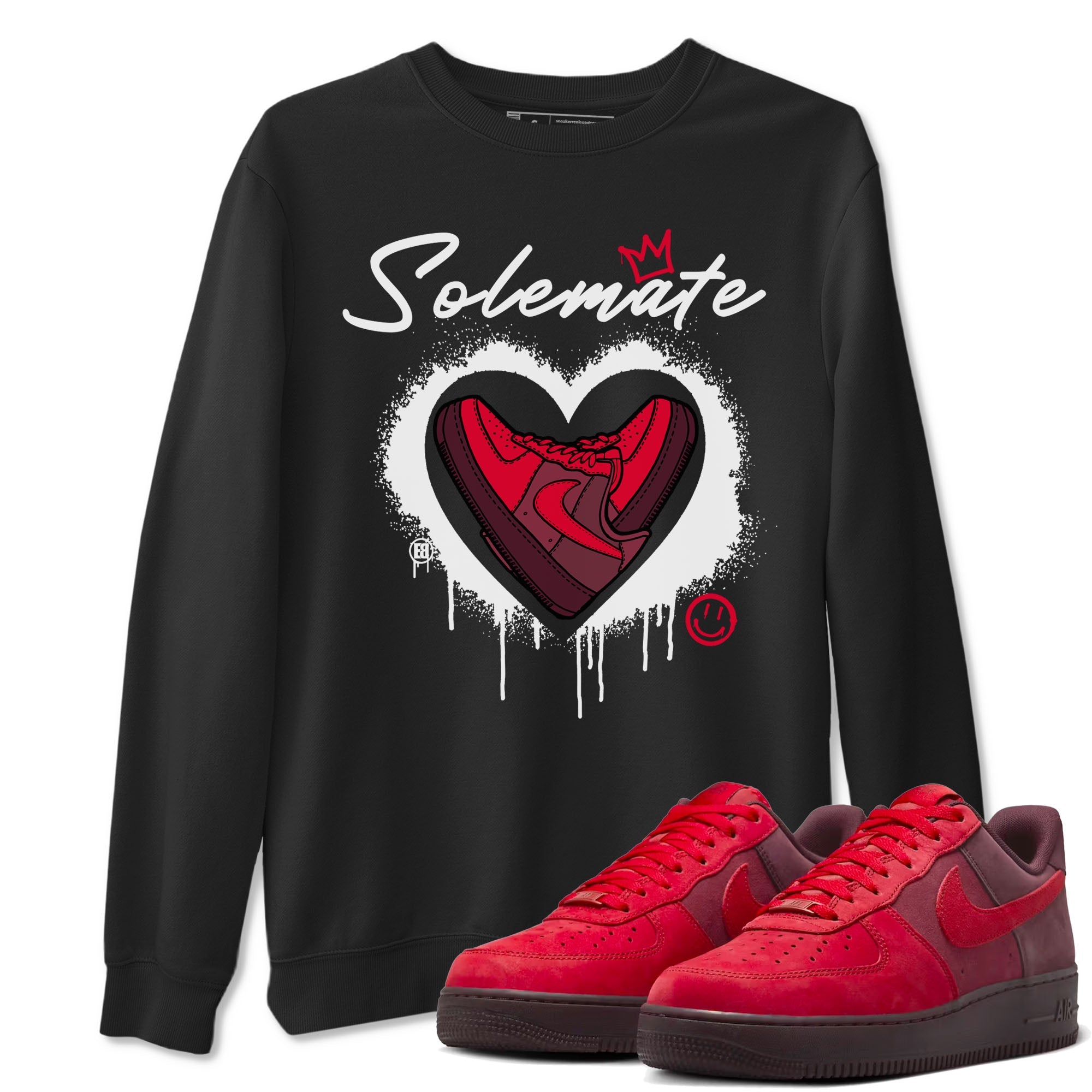 Solemate Valentine's Day sneaker match tees to AF1 Layers Of Love street fashion brand for shirts to match Jordans Drip Gear Zone Air Force 1 Layers Of Love unisex t-shirt Black 1 unisex shirt