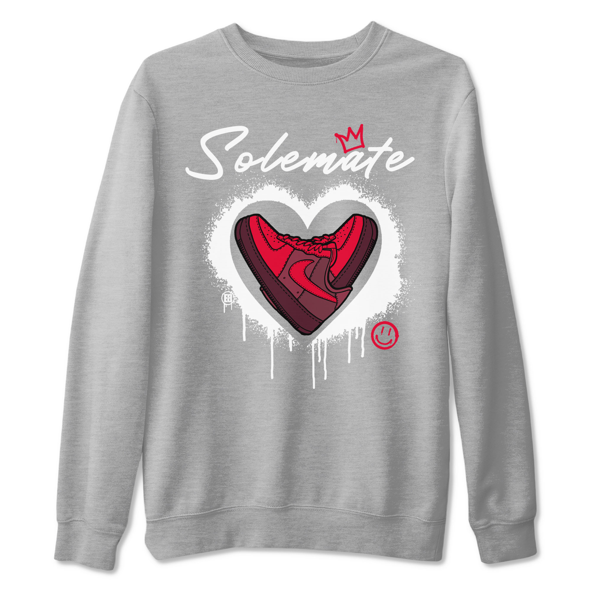 Solemate Valentine's Day sneaker match tees to AF1 Layers Of Love street fashion brand for shirts to match Jordans Drip Gear Zone Air Force 1 Layers Of Love unisex t-shirt Heather Grey 2 unisex shirt