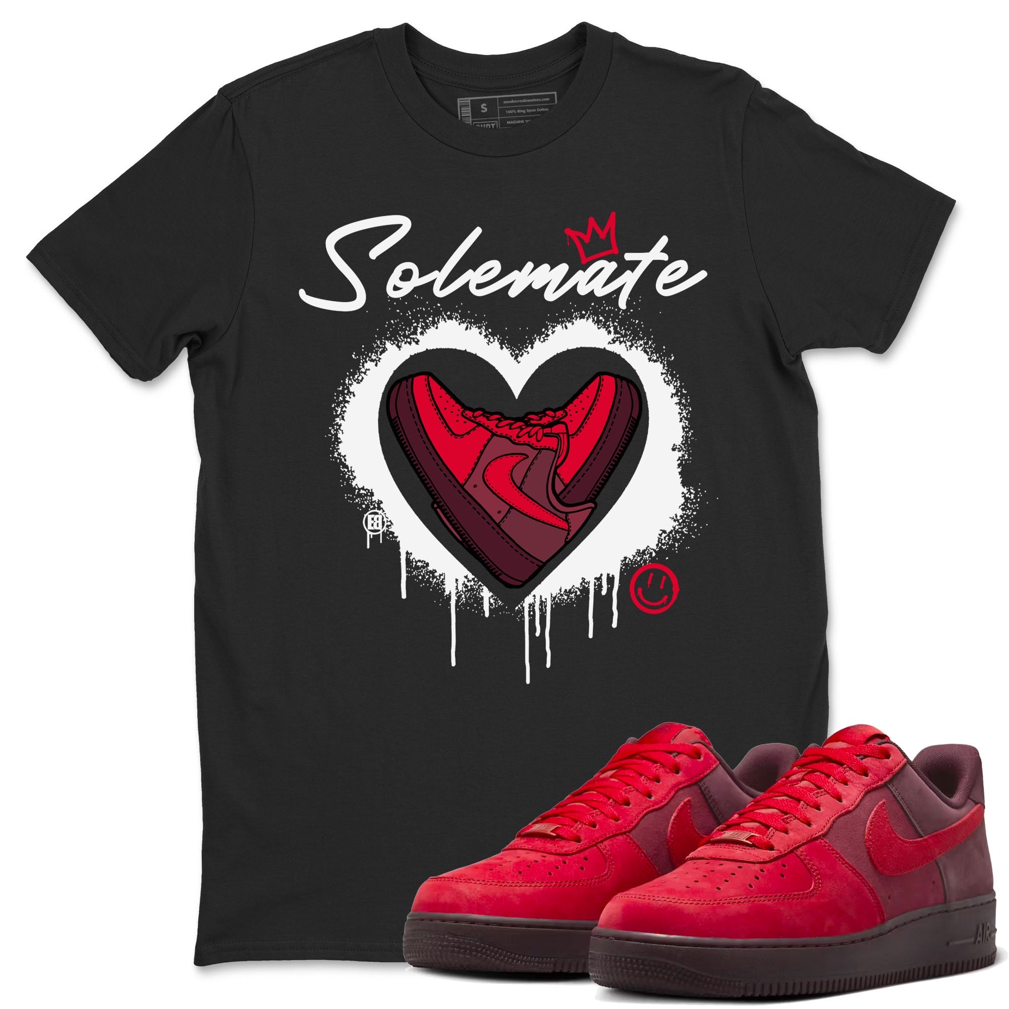 Solemate Valentine's Day sneaker match tees to AF1 Layers Of Love street fashion brand for shirts to match Jordans Drip Gear Zone Air Force 1 Layers Of Love unisex t-shirt Black 1 unisex shirt