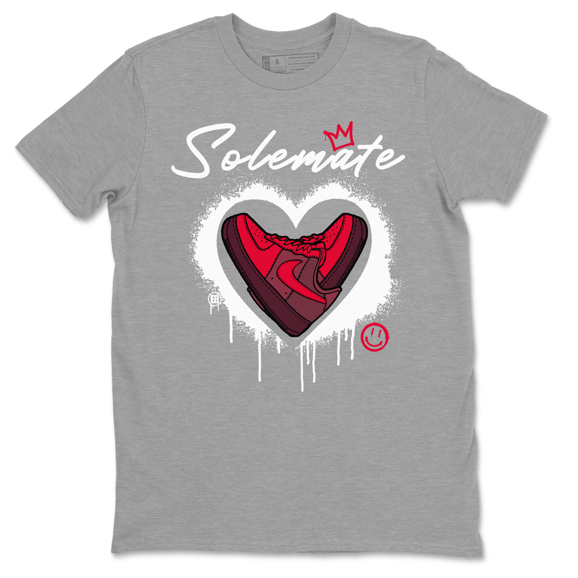 Solemate Valentine's Day sneaker match tees to AF1 Layers Of Love street fashion brand for shirts to match Jordans Drip Gear Zone Air Force 1 Layers Of Love unisex t-shirt Heather Grey 2 unisex shirt