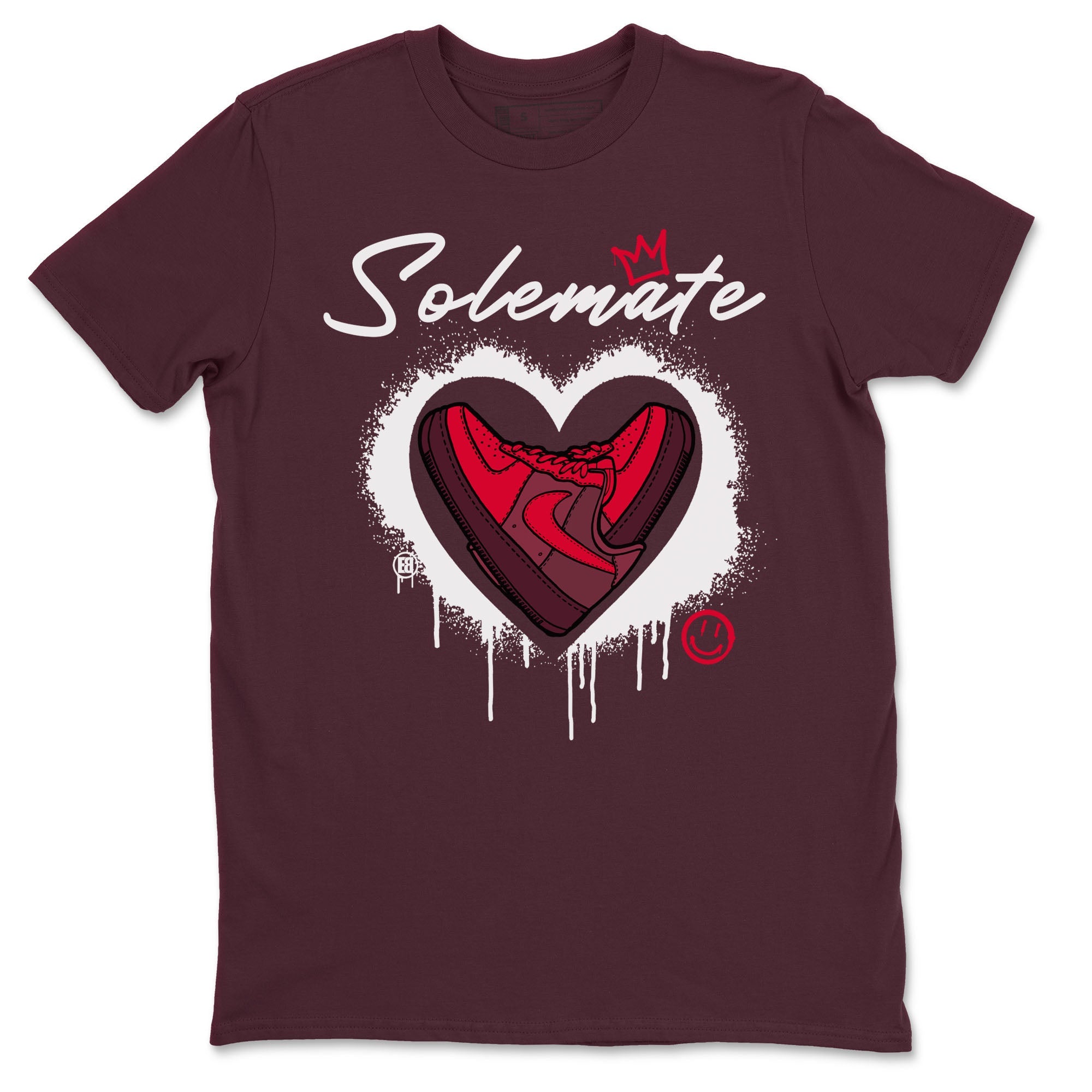 Solemate Valentine's Day sneaker match tees to AF1 Layers Of Love street fashion brand for shirts to match Jordans Drip Gear Zone Air Force 1 Layers Of Love unisex t-shirt Maroon 2 unisex shirt