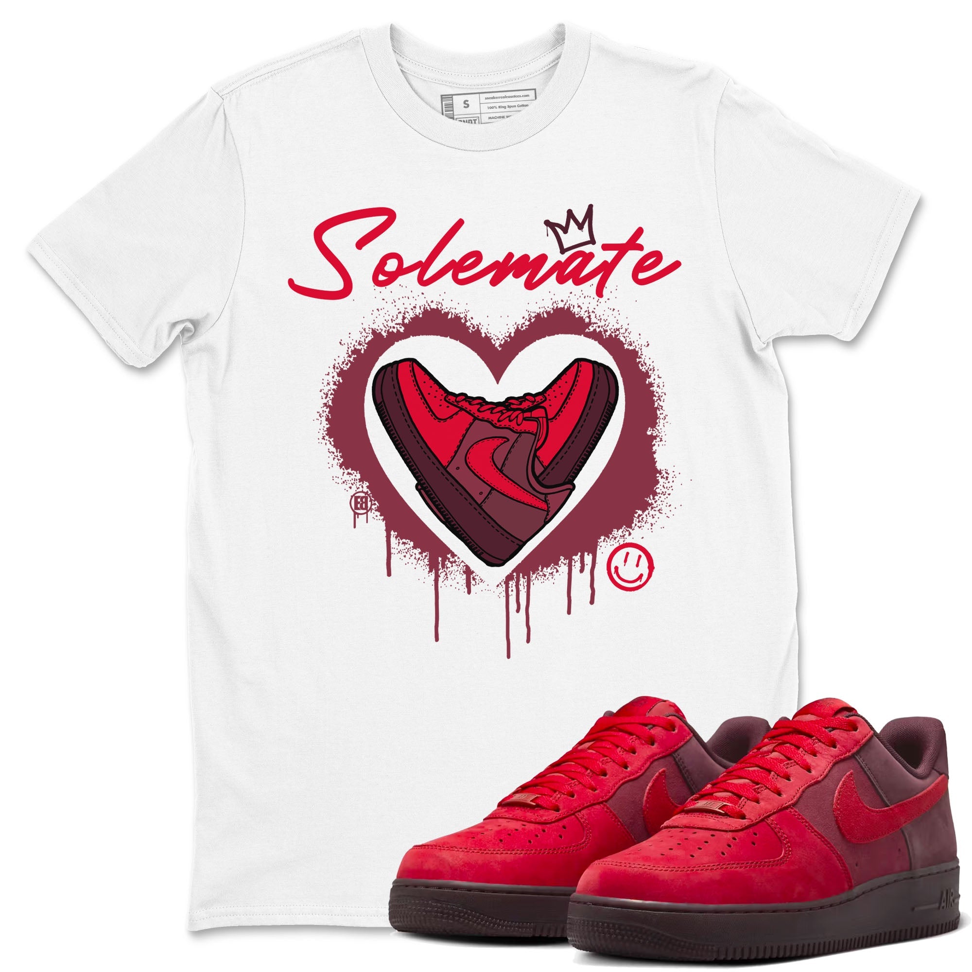 Solemate Valentine's Day sneaker match tees to AF1 Layers Of Love street fashion brand for shirts to match Jordans Drip Gear Zone Air Force 1 Layers Of Love unisex t-shirt White 1 unisex shirt