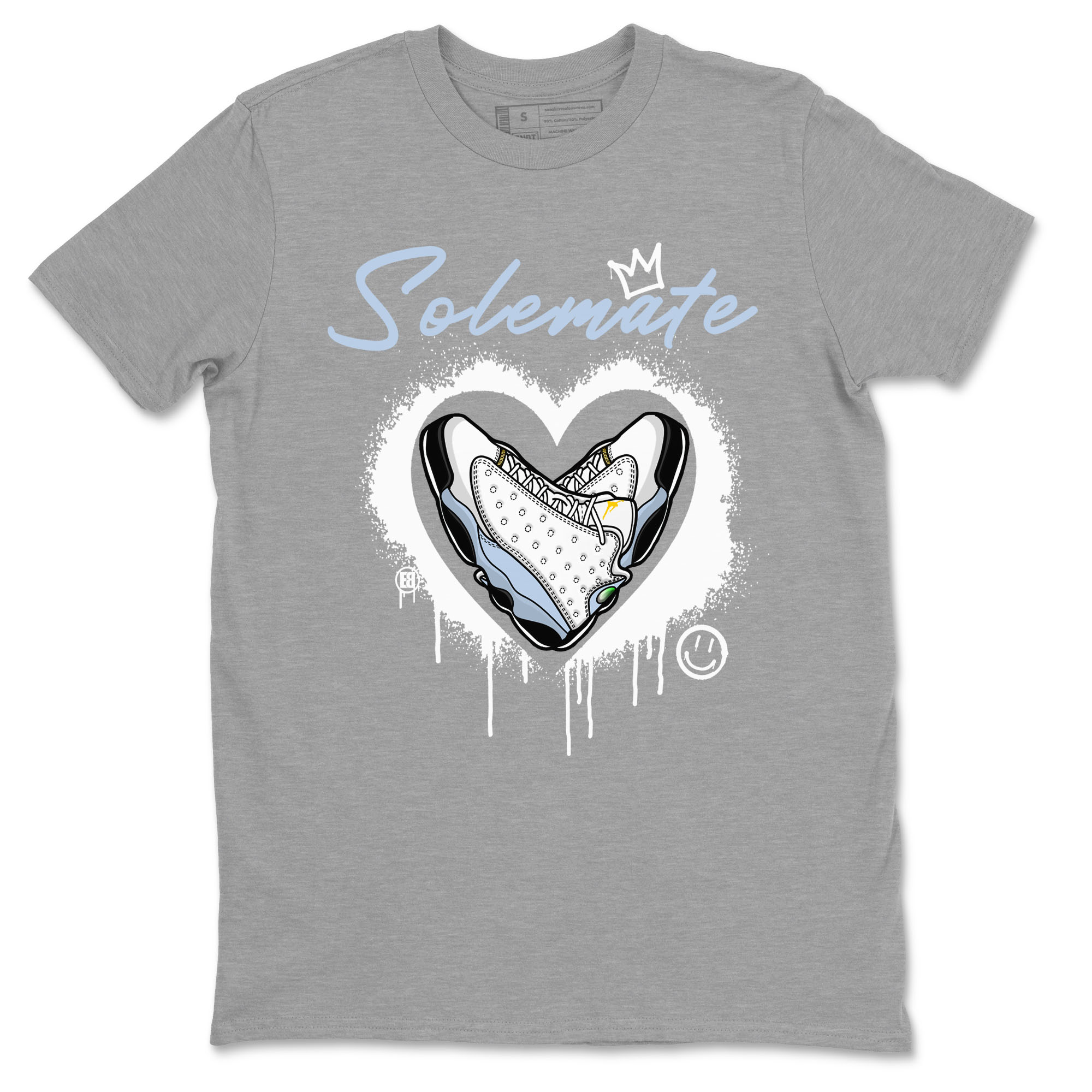 13s Blue Grey shirt to match jordans Solemate sneaker tees Air Jordan 13 Retro Blue Grey Drip Gear Zone unisex cotton Heather Grey 2 crew neck shirt