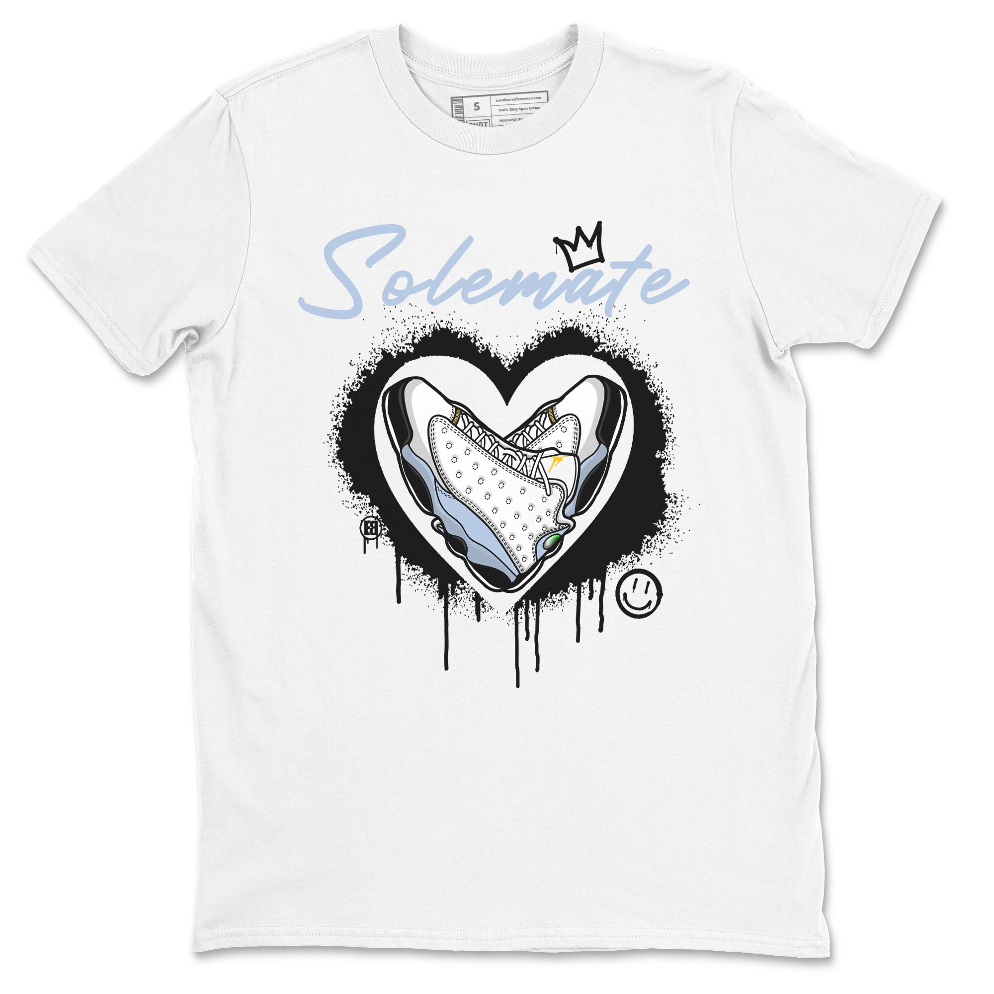 13s Blue Grey shirt to match jordans Solemate sneaker tees Air Jordan 13 Retro Blue Grey Drip Gear Zone unisex cotton White 2 crew neck shirt