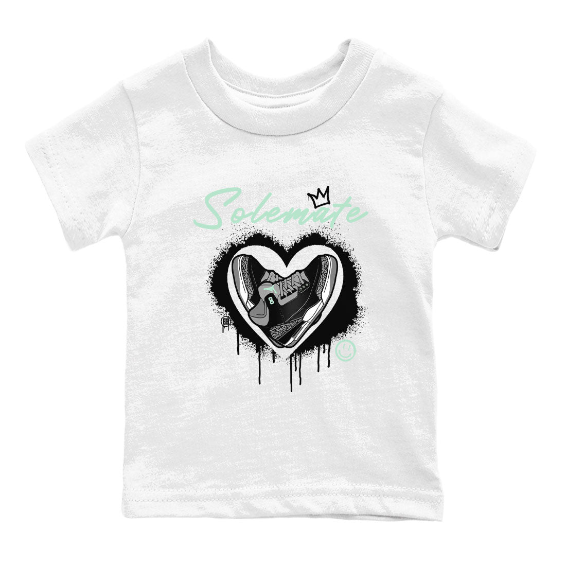 3s Green Glow shirt to match jordans Solemate sneaker tees Air Jordan 3 Retro Green Glow Drip Gear Zone baby toddler White 2 cotton Shirt