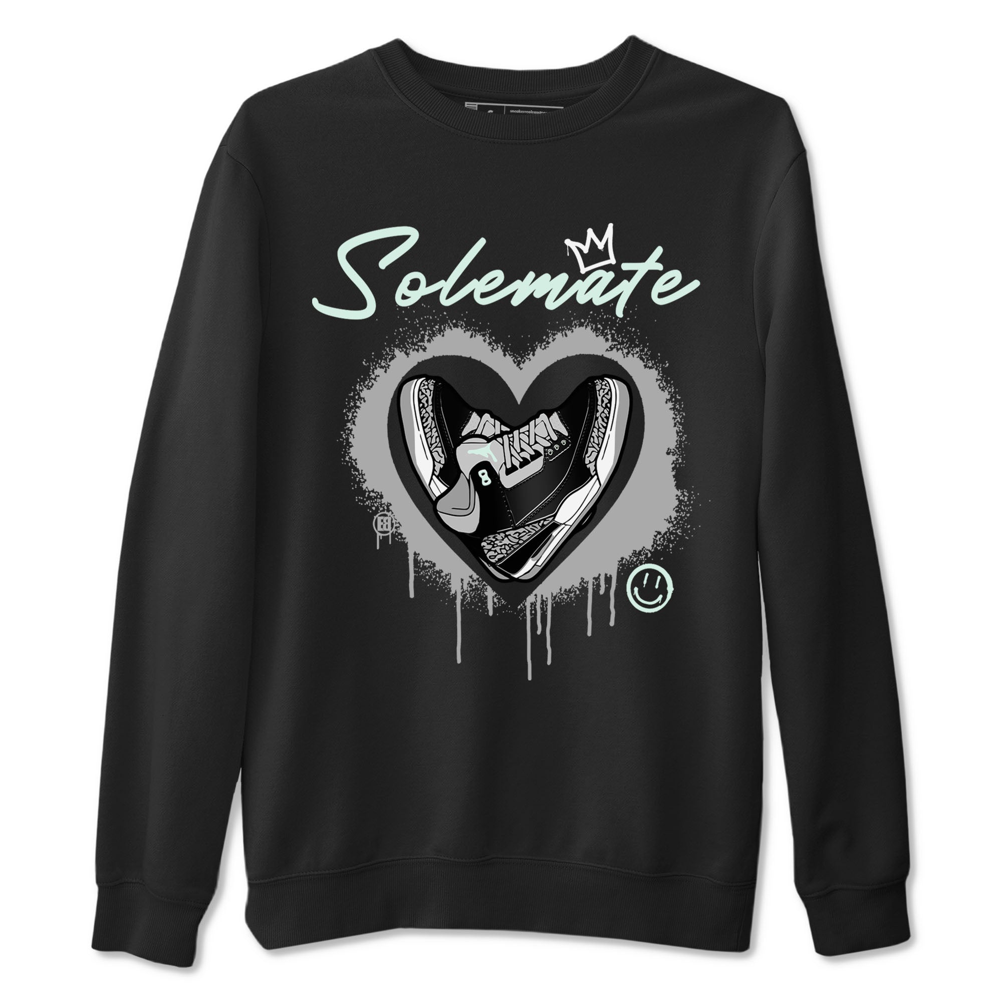 3s Green Glow shirt to match jordans Solemate sneaker tees Air Jordan 3 Retro Green Glow Drip Gear Zone unisex cotton Black 2 crew neck shirt