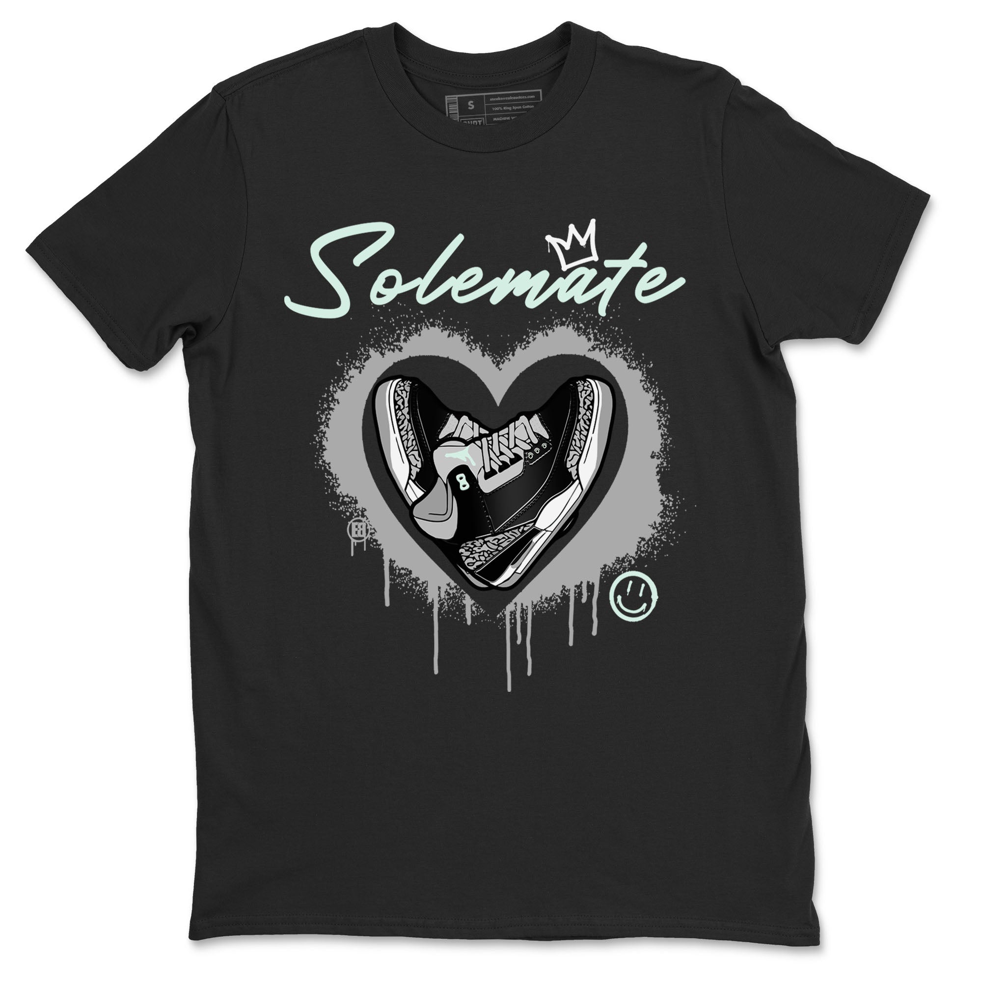 3s Green Glow shirt to match jordans Solemate sneaker tees Air Jordan 3 Retro Green Glow Drip Gear Zone unisex cotton Black 2 crew neck shirt